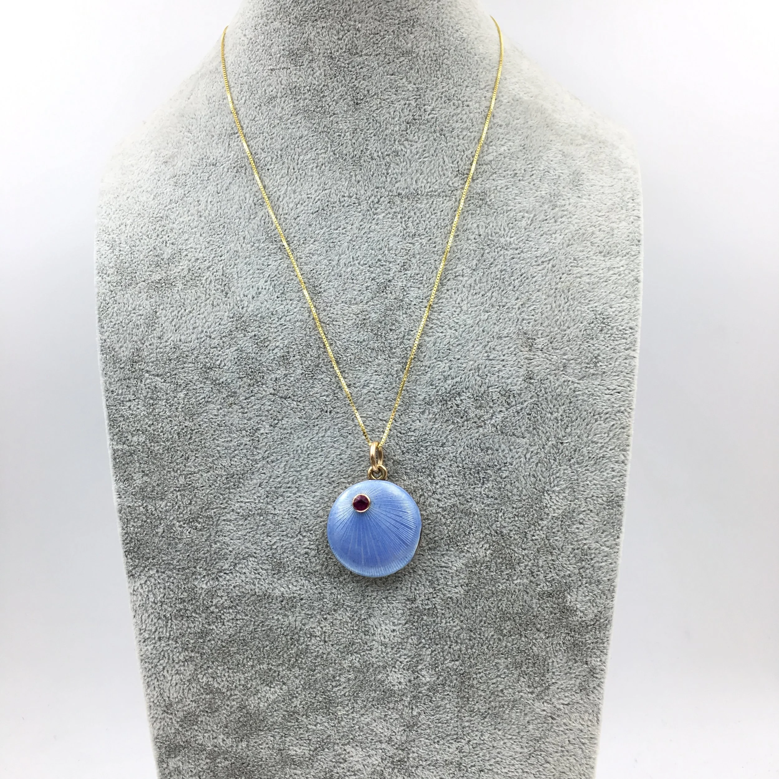 antique Russian enamel locket Reverie antique jewelry NYC