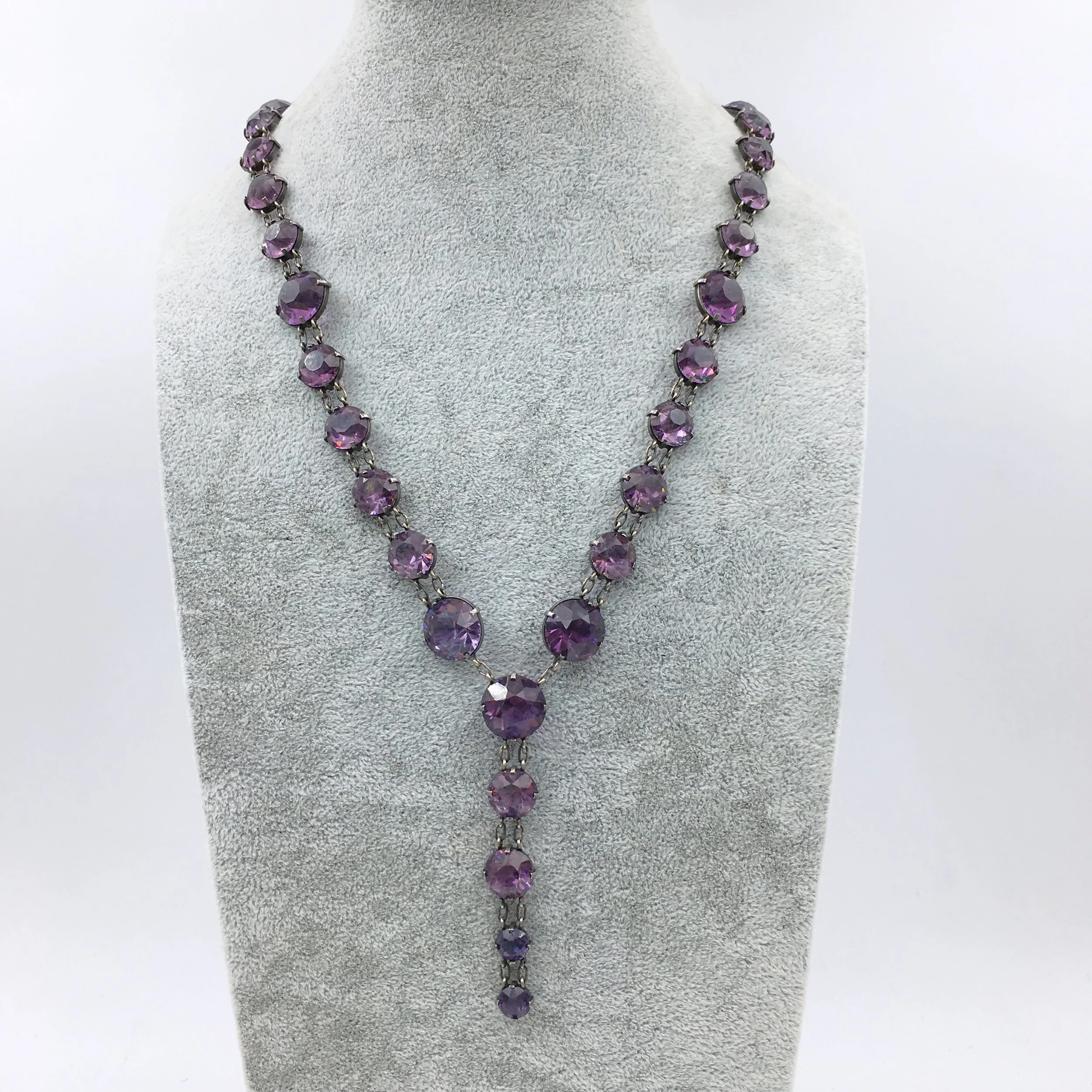 Antique crystal riviere necklace Reverie vintage jewelry NYC