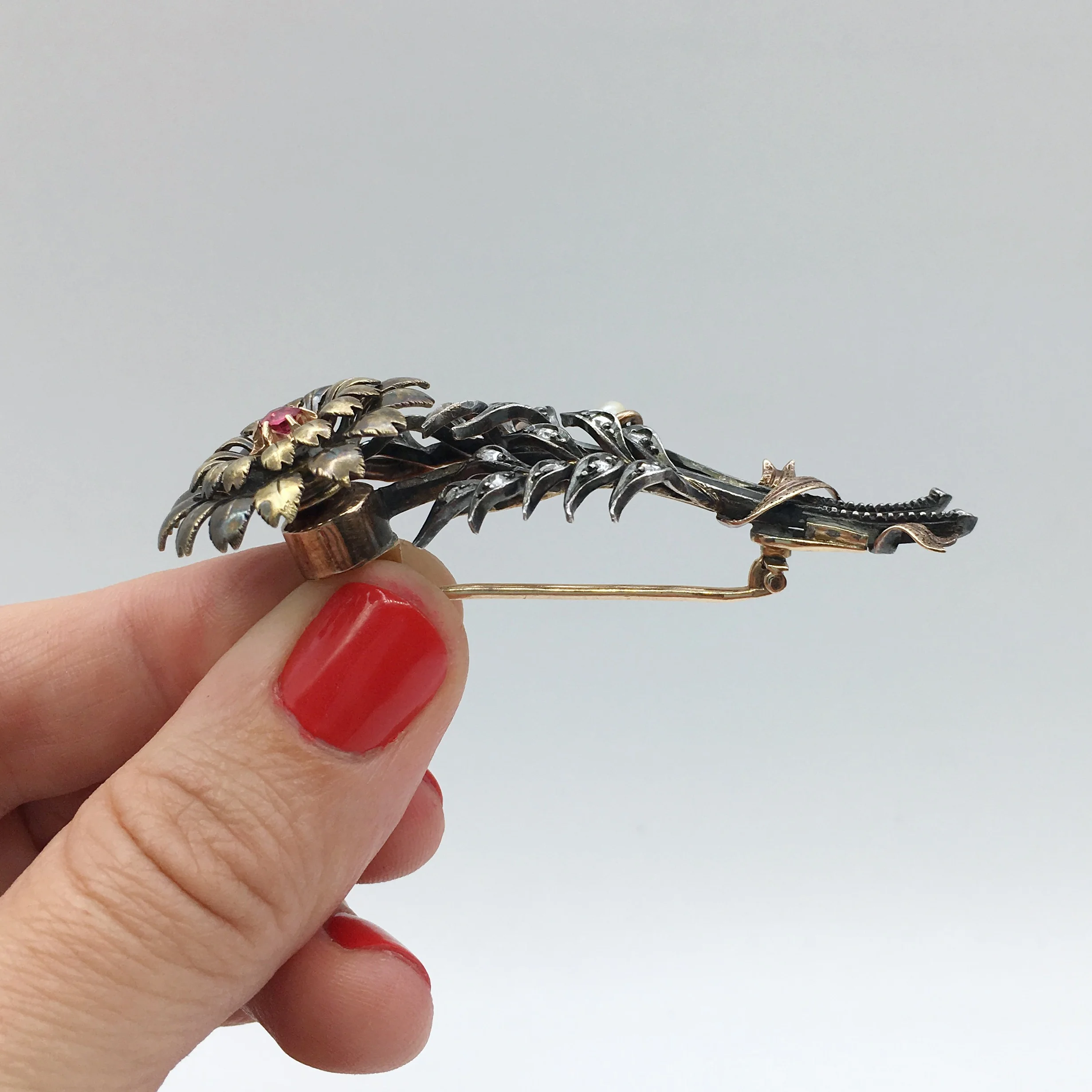 Victorian en tremblant trembler brooch Reverie vintage jewelry nyc