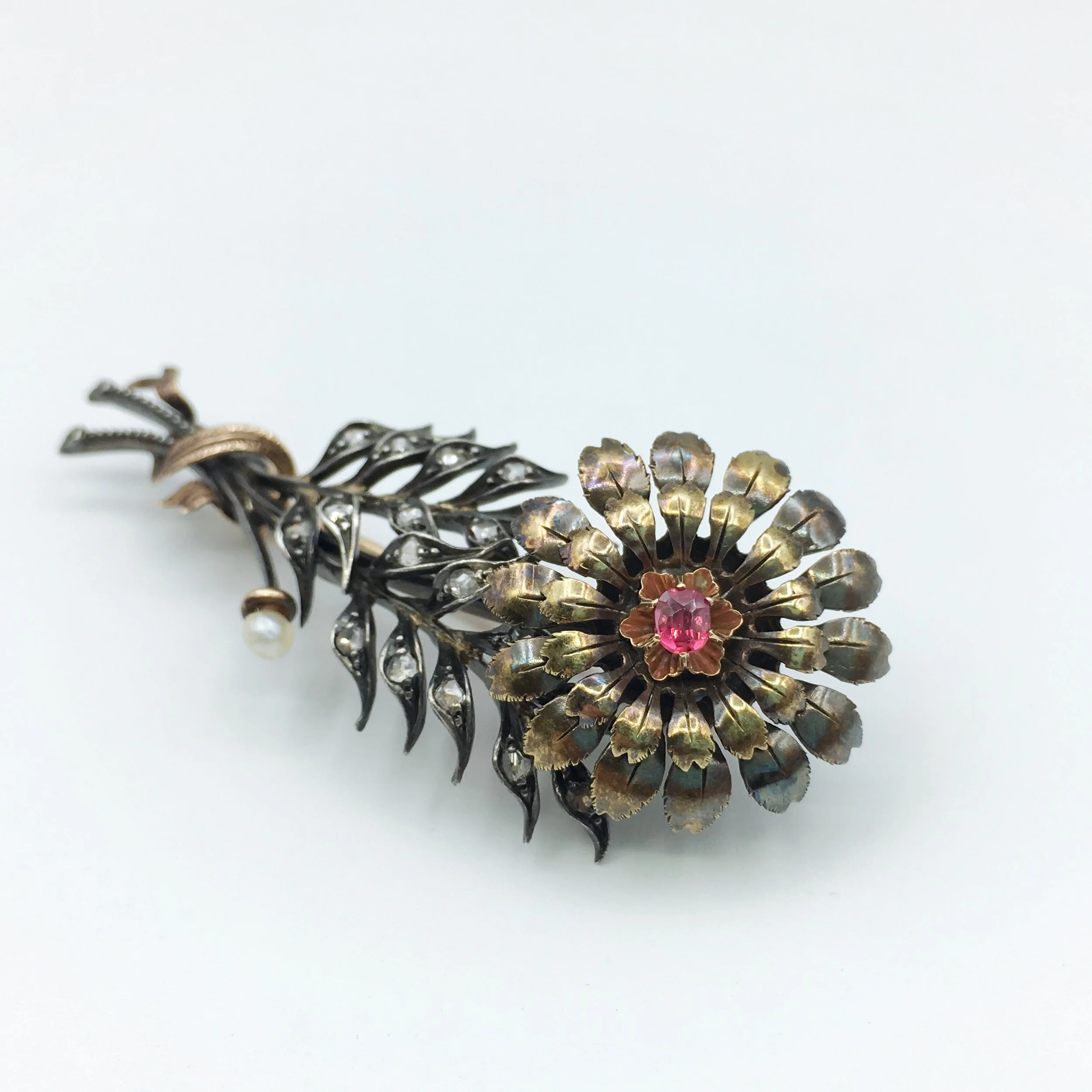 Victorian en tremblant trembler brooch Reverie vintage jewelry nyc