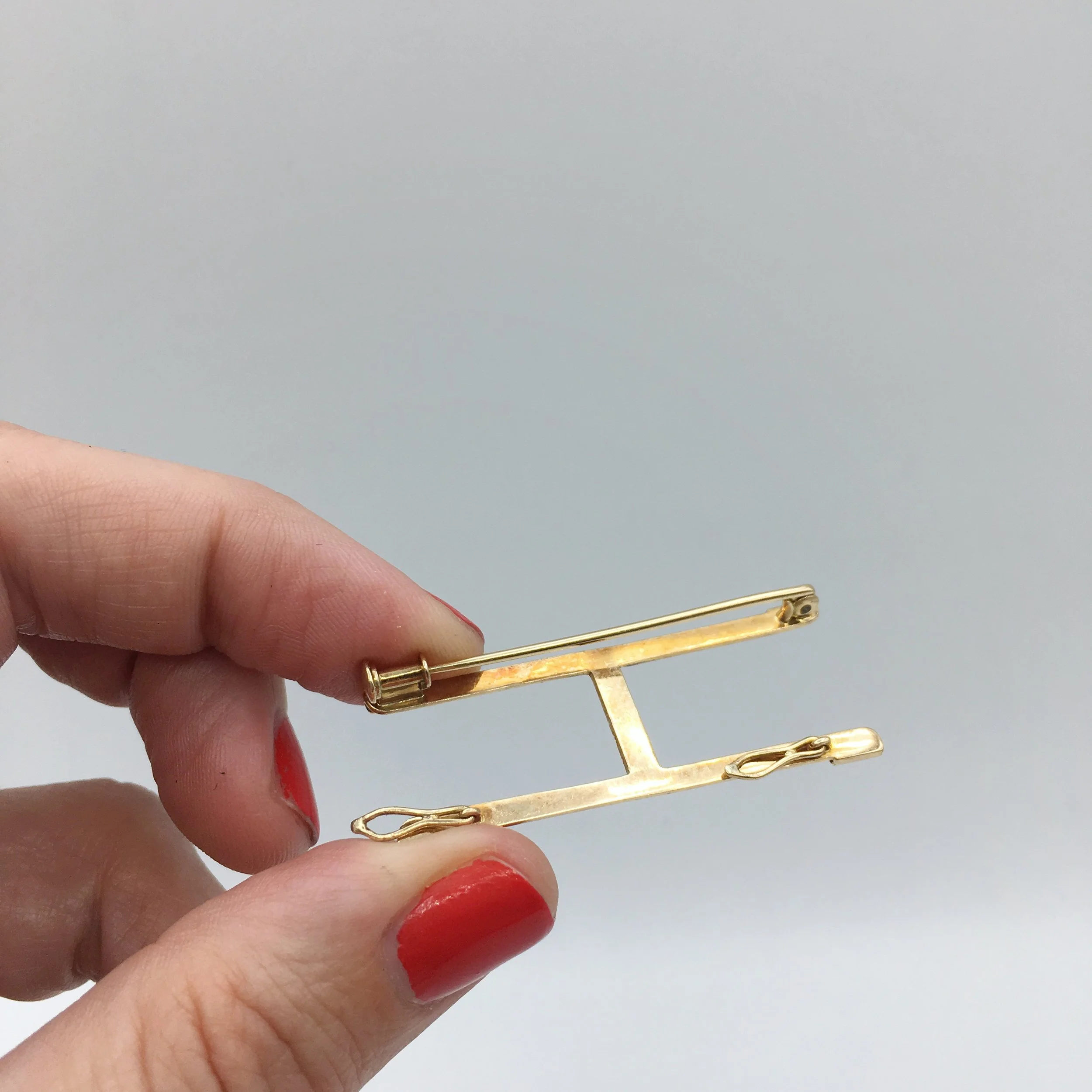 Art Deco gold and diamond duette dress clips Reverie vintage estate jewelry NYC