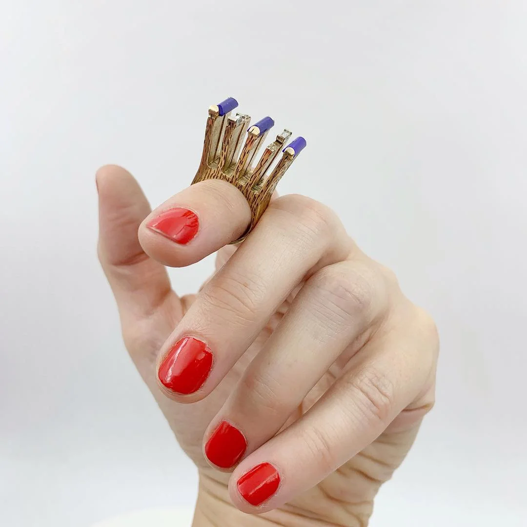 Mid century sculptural statement ring Reverie vintage jewelry NYC