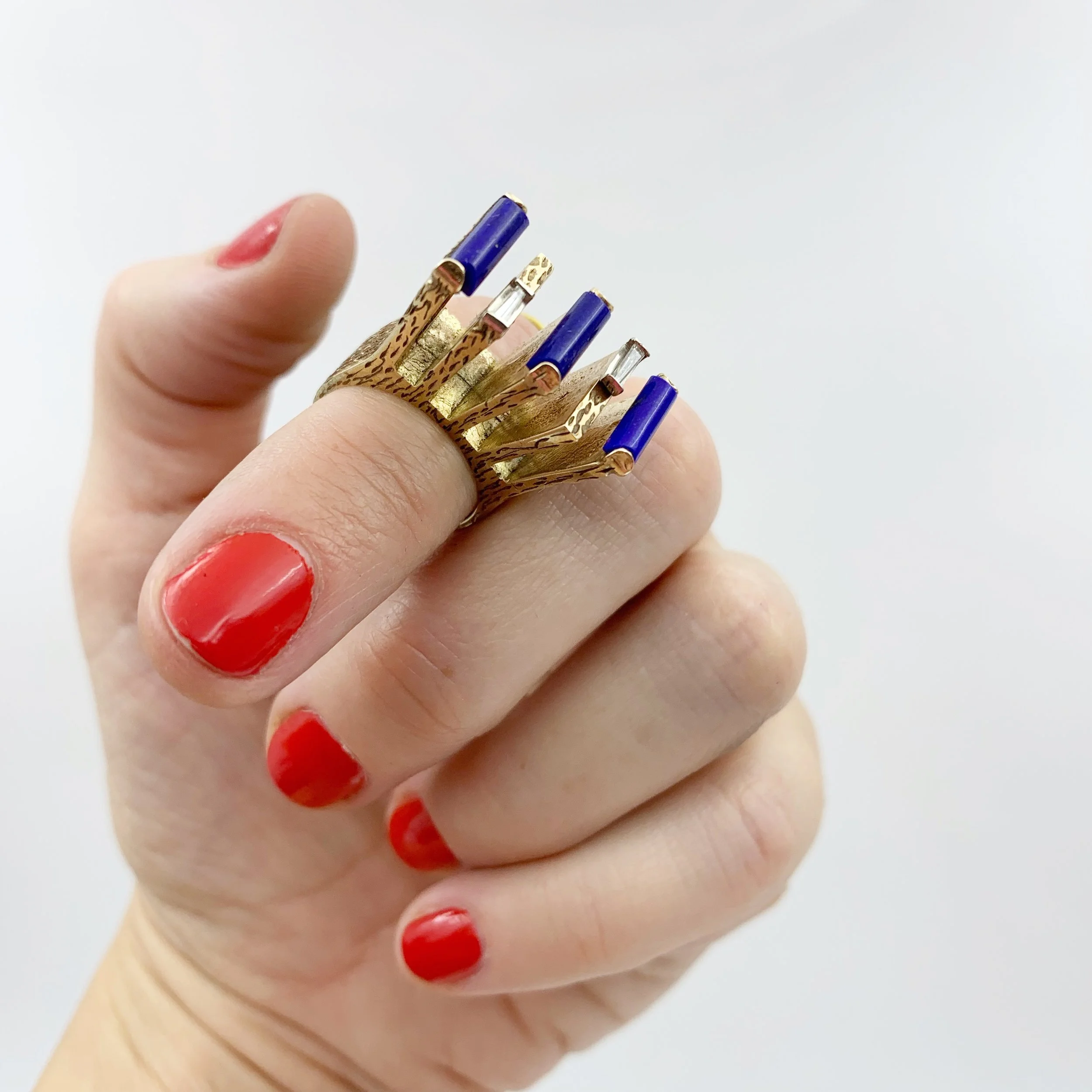 Mid century sculptural statement ring Reverie vintage jewelry NYC