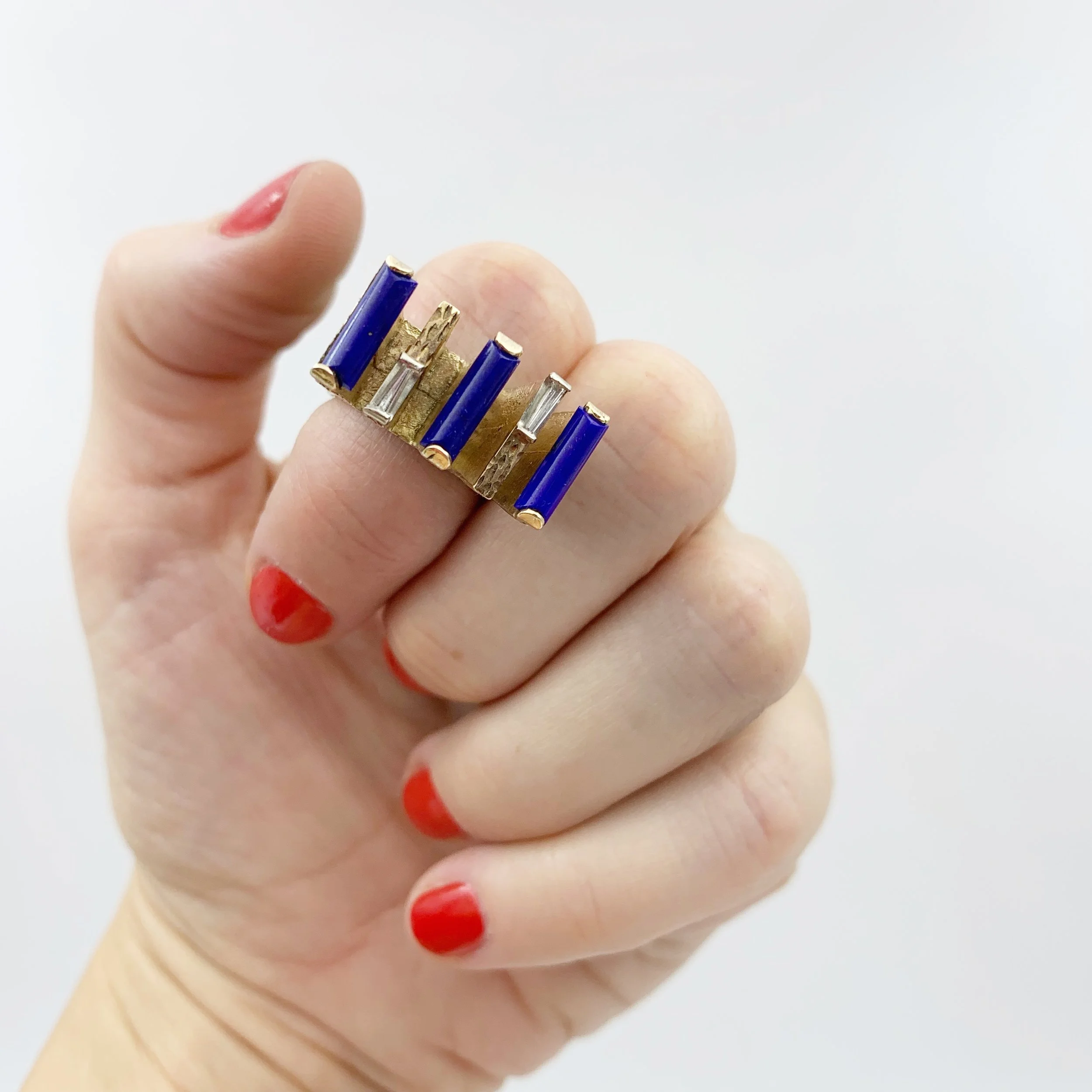 Mid century sculptural statement ring Reverie vintage jewelry NYC