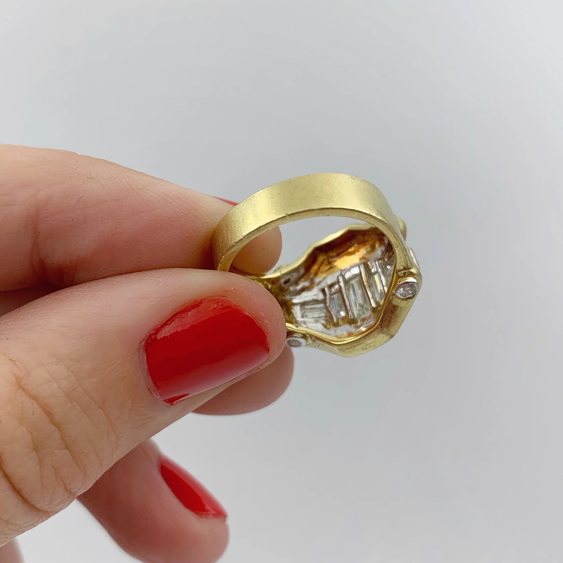 Suzanne Belperron style Art Deco emerald cut ring Reverie estate jewelry NYC