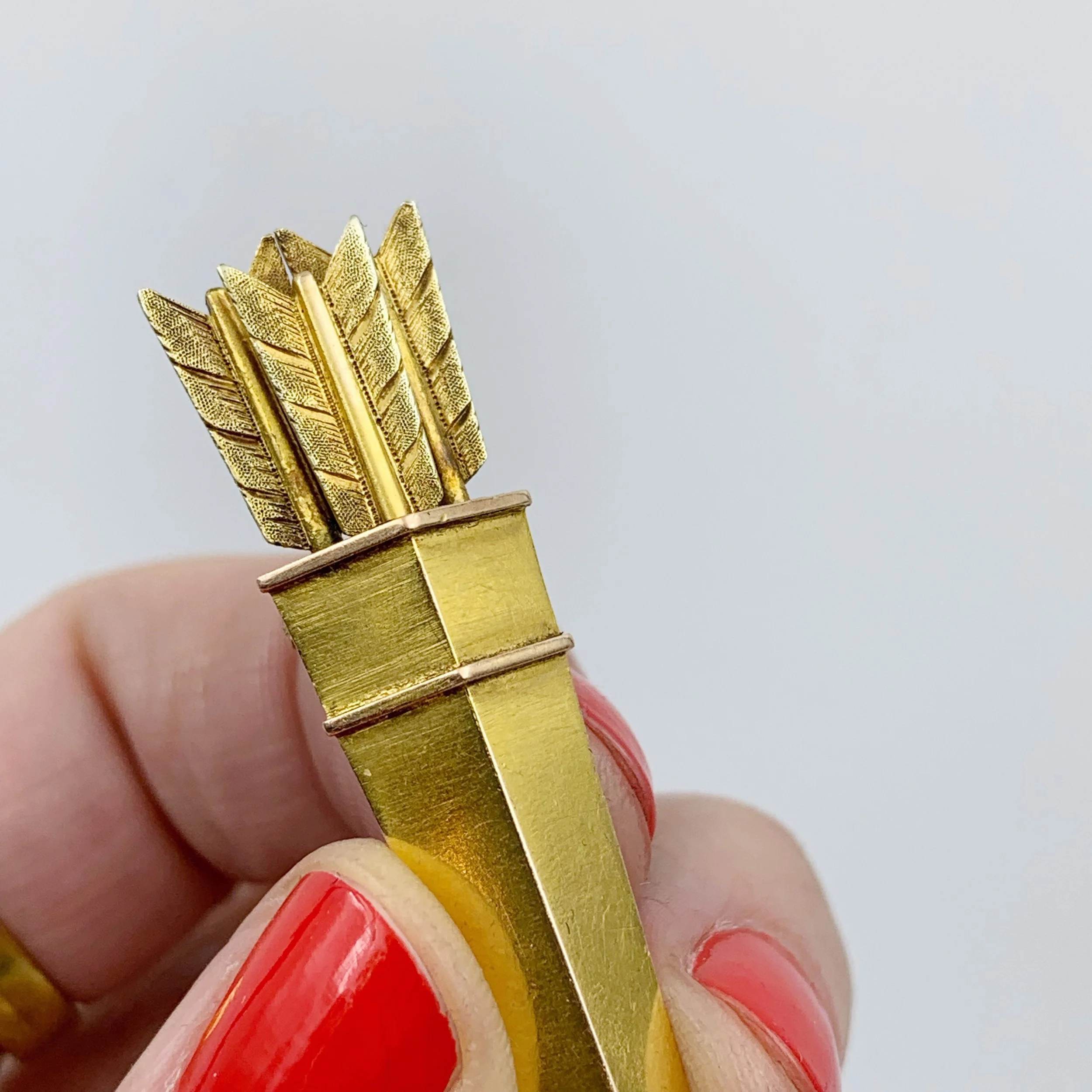 Victorian quiver and arrows brooch Reverie estate jewelry NYC