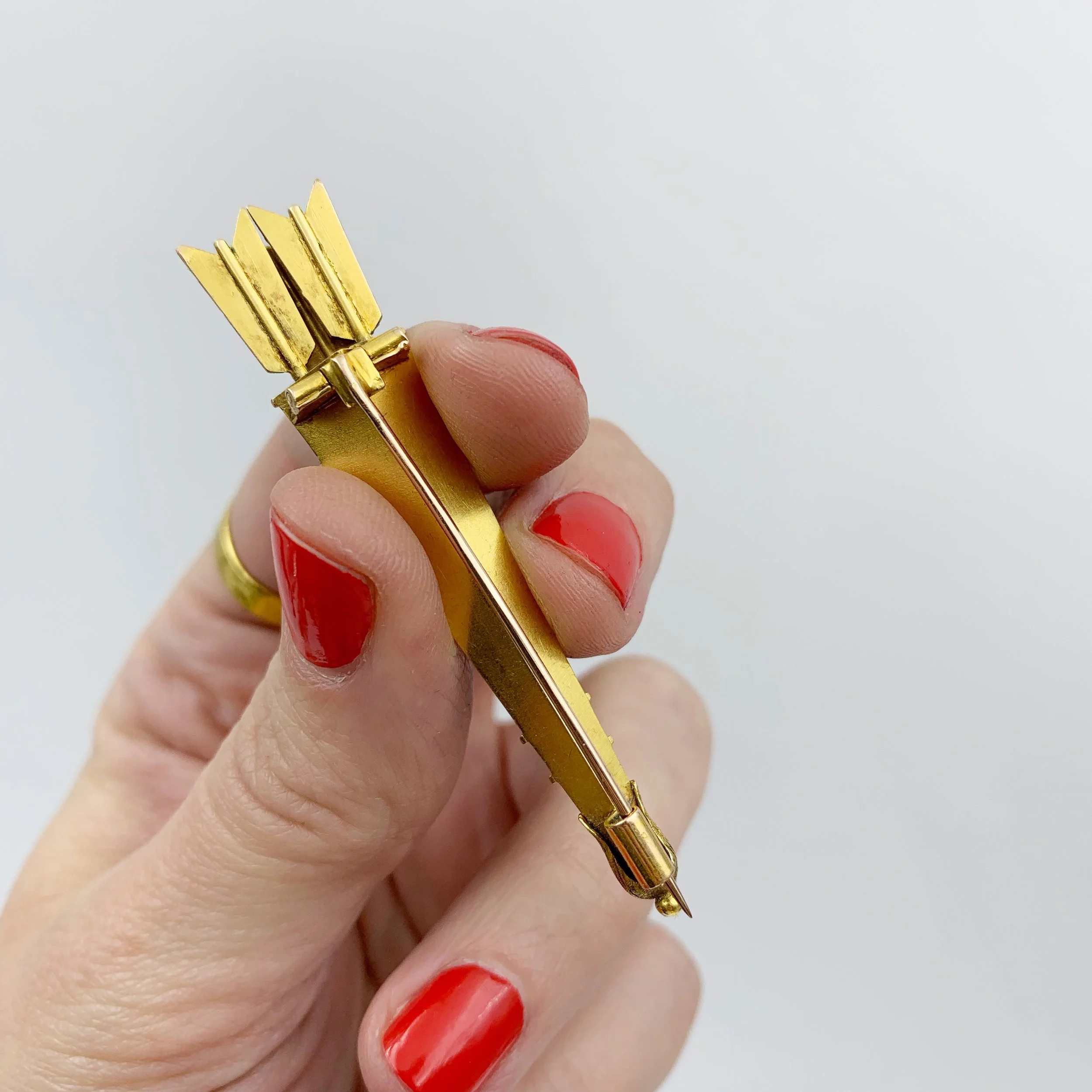 Victorian quiver and arrows brooch Reverie estate jewelry NYC