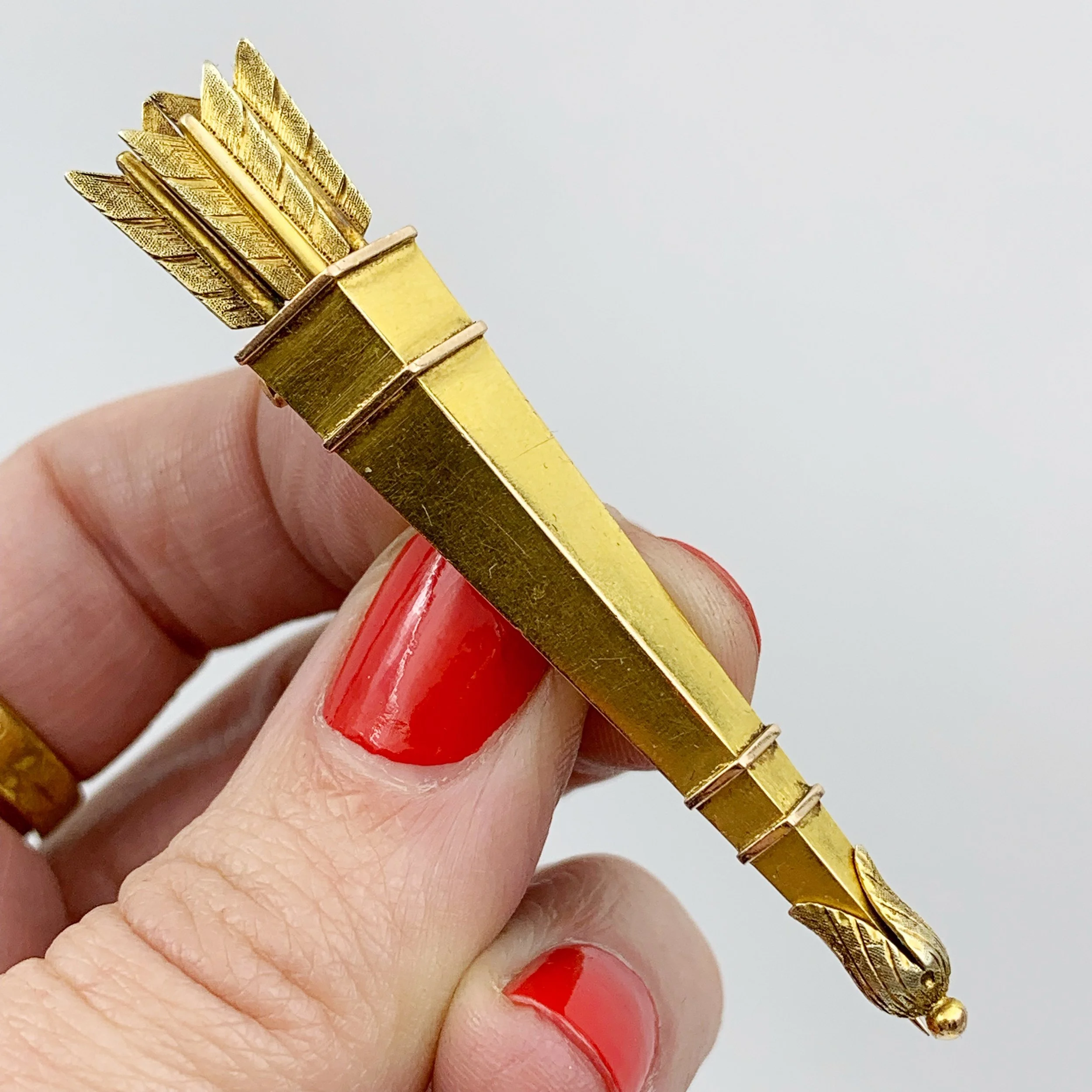 Victorian quiver and arrows brooch Reverie estate jewelry NYC