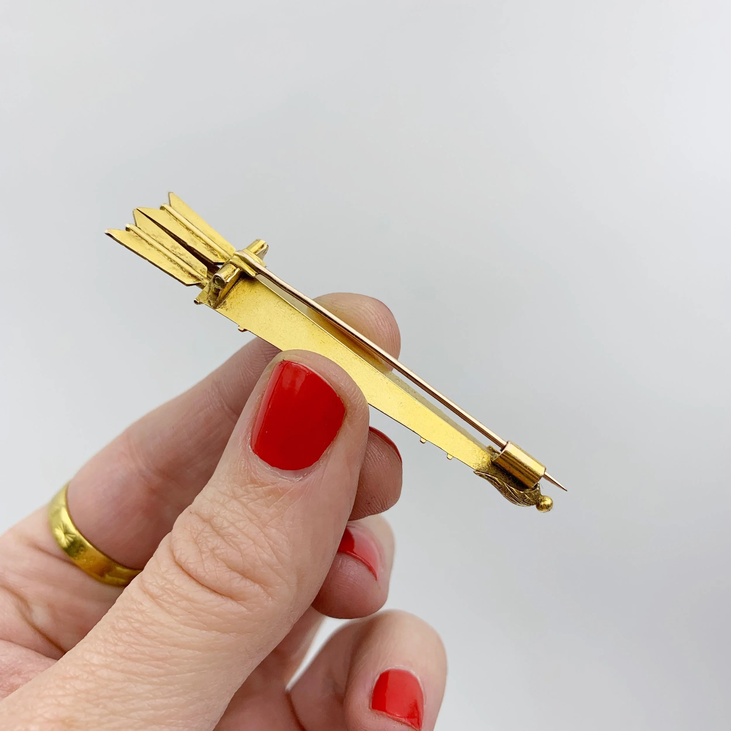 Victorian quiver and arrows brooch Reverie estate jewelry NYC