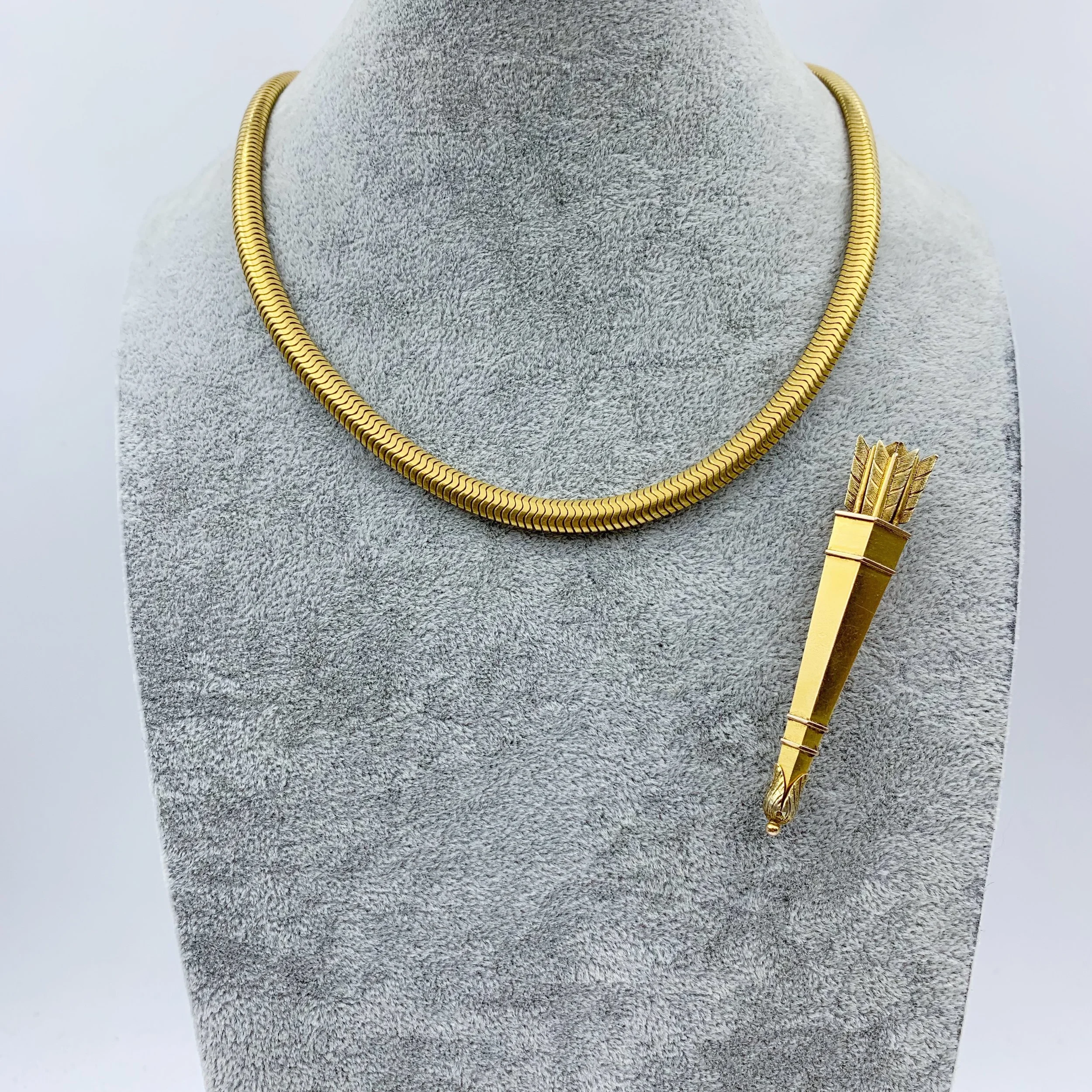 Victorian quiver and arrows brooch Reverie estate jewelry NYC