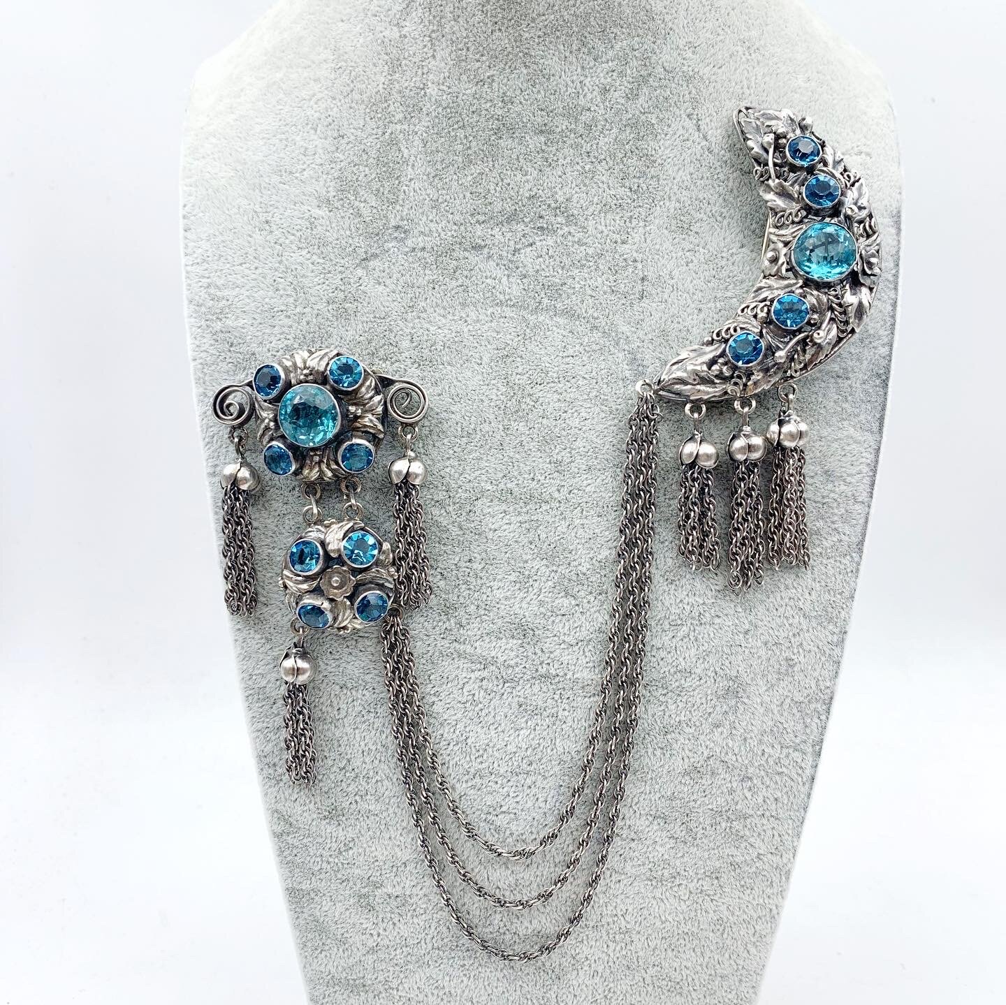 Hobé sterling chatelaine pin