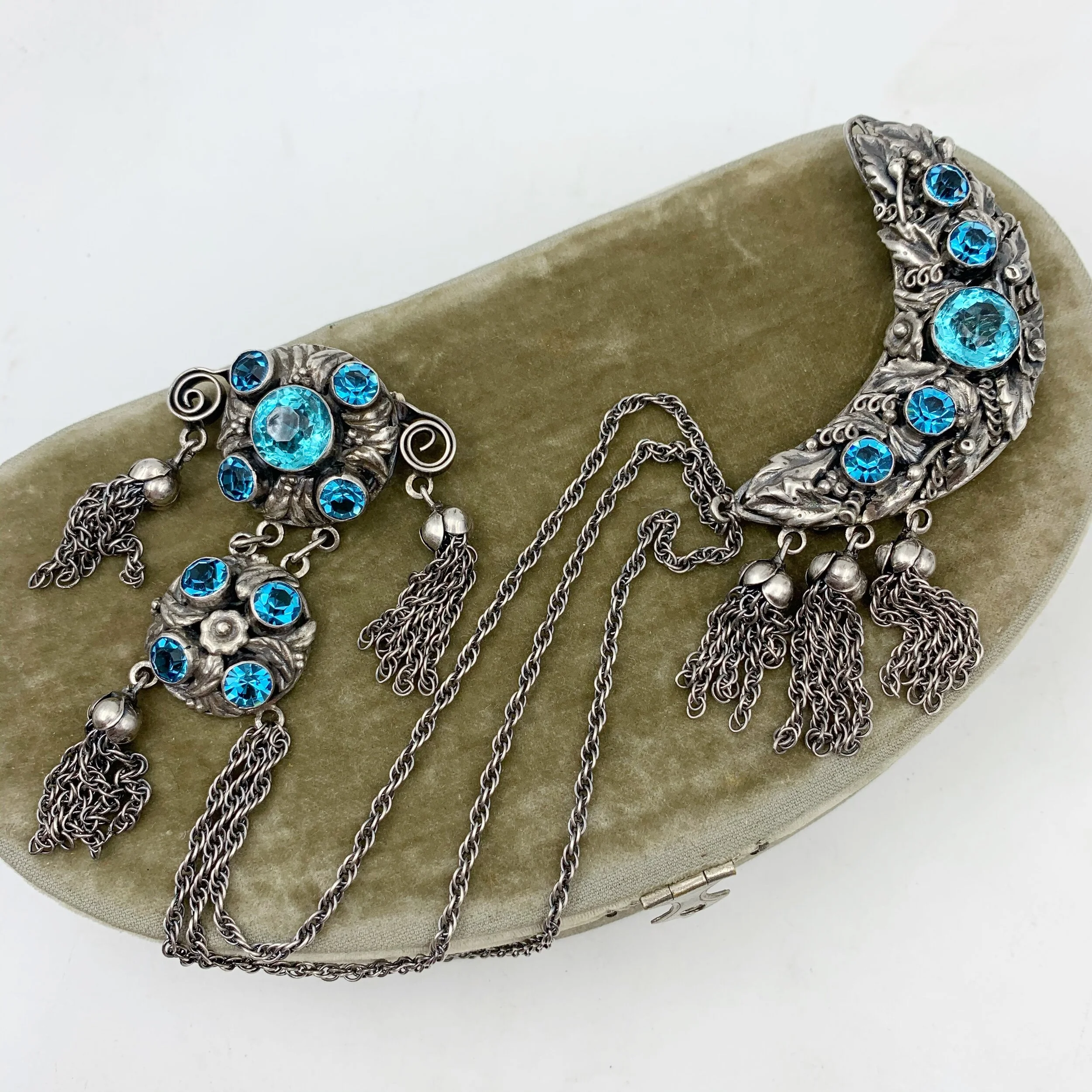 Hobé sterling chatelaine pin