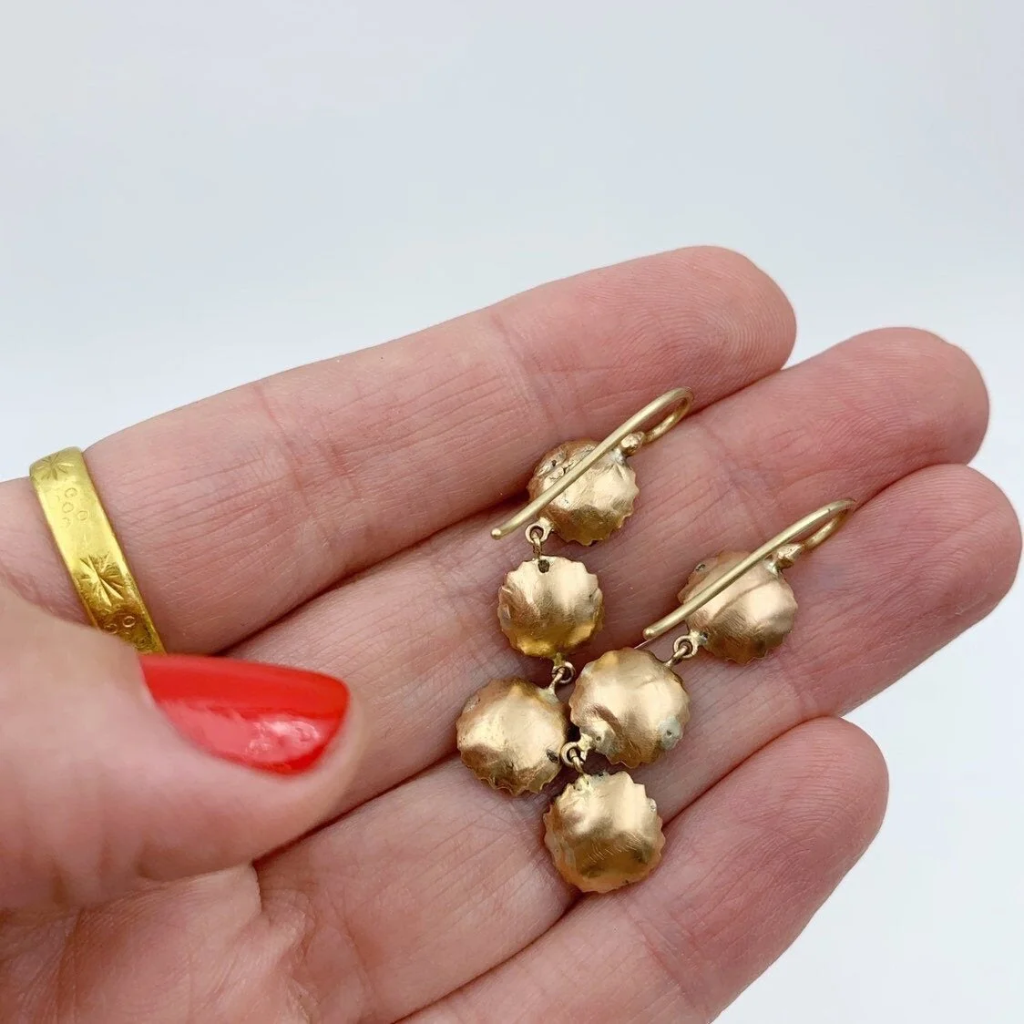 Georgian foil topaz earrings Reverie antique estate jewelry nyc