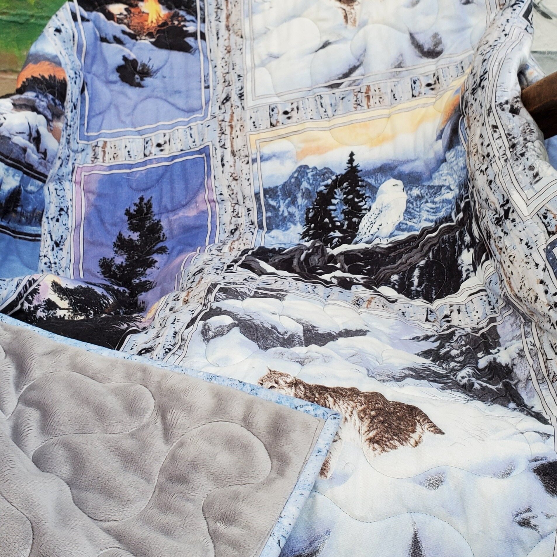 Alaskan Winter Themed Lap Quilt — Marie's Custom Quilting