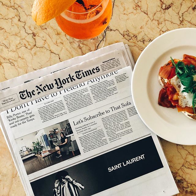 Never have I ever: appeared on the front page of the @nytimes Sunday Style section...until today! Took myself out to brunch to celebrate this wild moment in time and (obviously) document it for the &lsquo;gram 😳🤪
〰️〰️〰️〰️〰️
When the @fernish team a