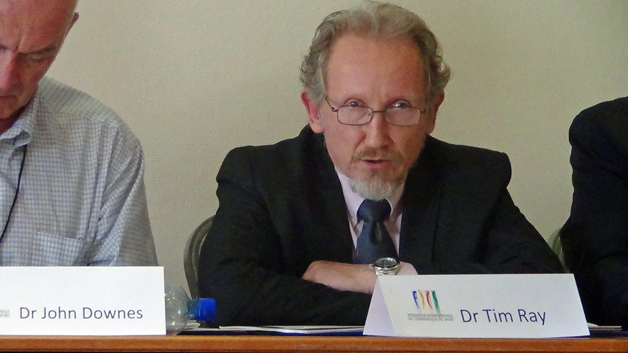 Dr. Ray speaking at a FICS board meeting.