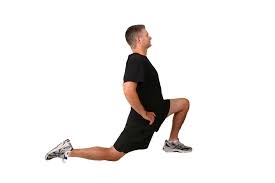 This would be an incorrect stretch. He is pushing his chest forward while extending the lumbar spine. you will feel a stretch doing this, just not where you want!