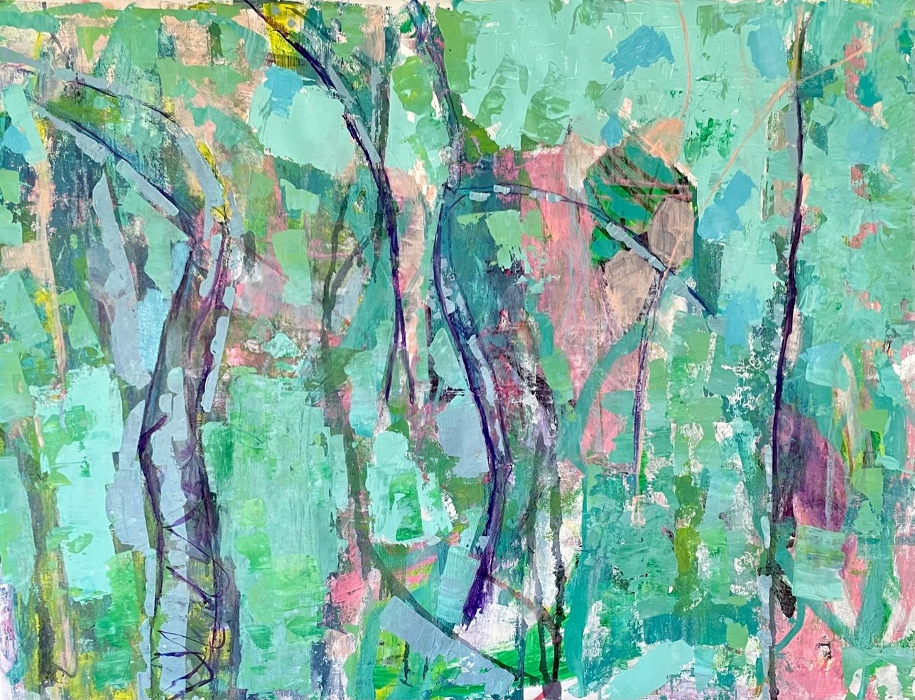 "Always Spring"  acrylic and ink   45 x 35"