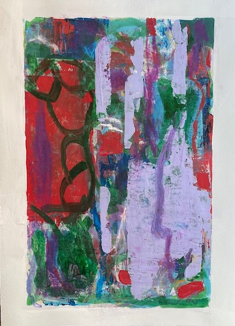 "Small Abstract # 10" acrylic and collage