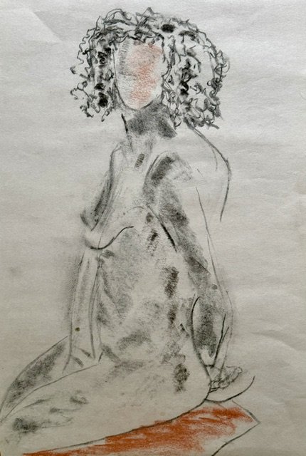"Nude with red 2"