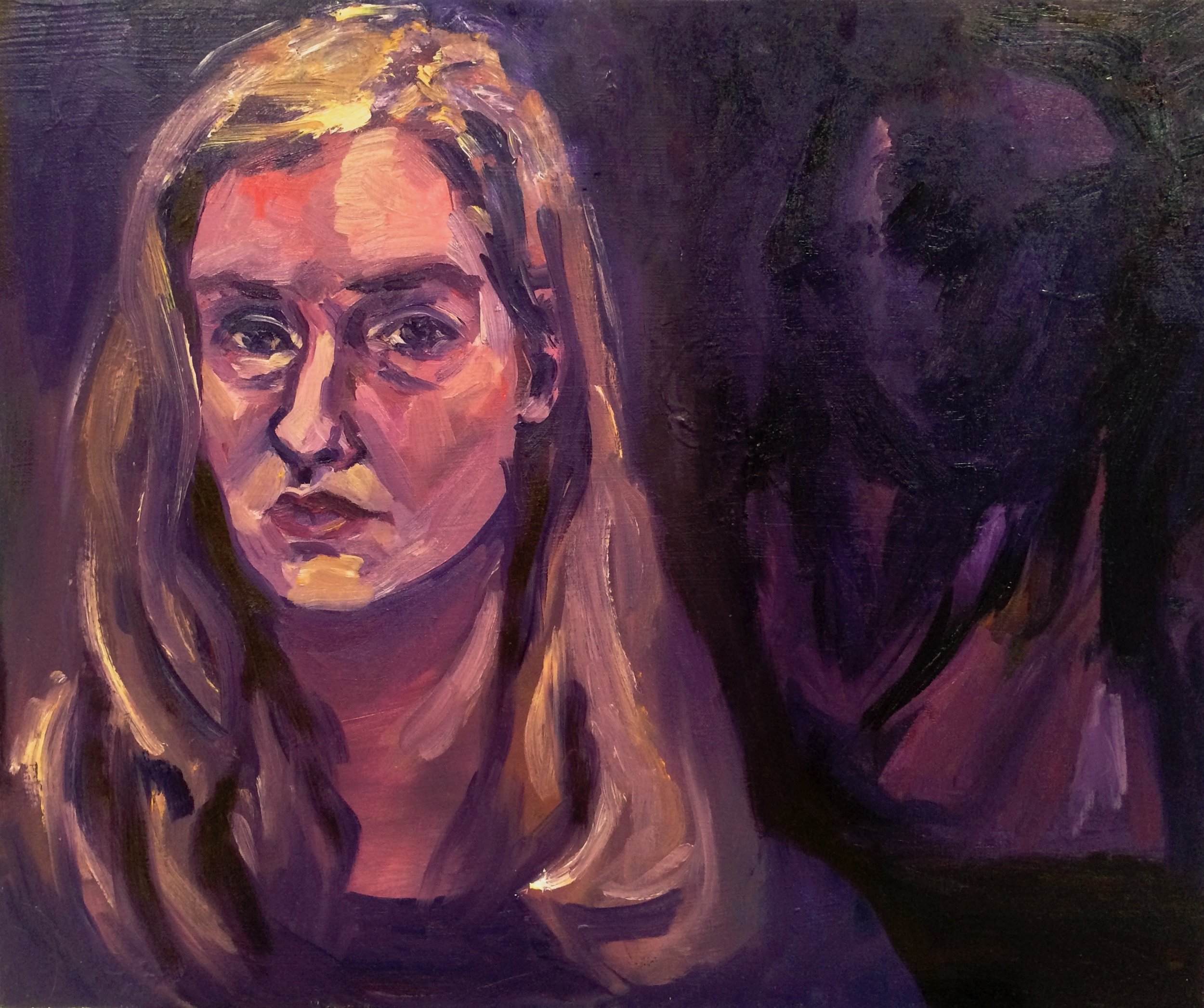 self portrait in purple