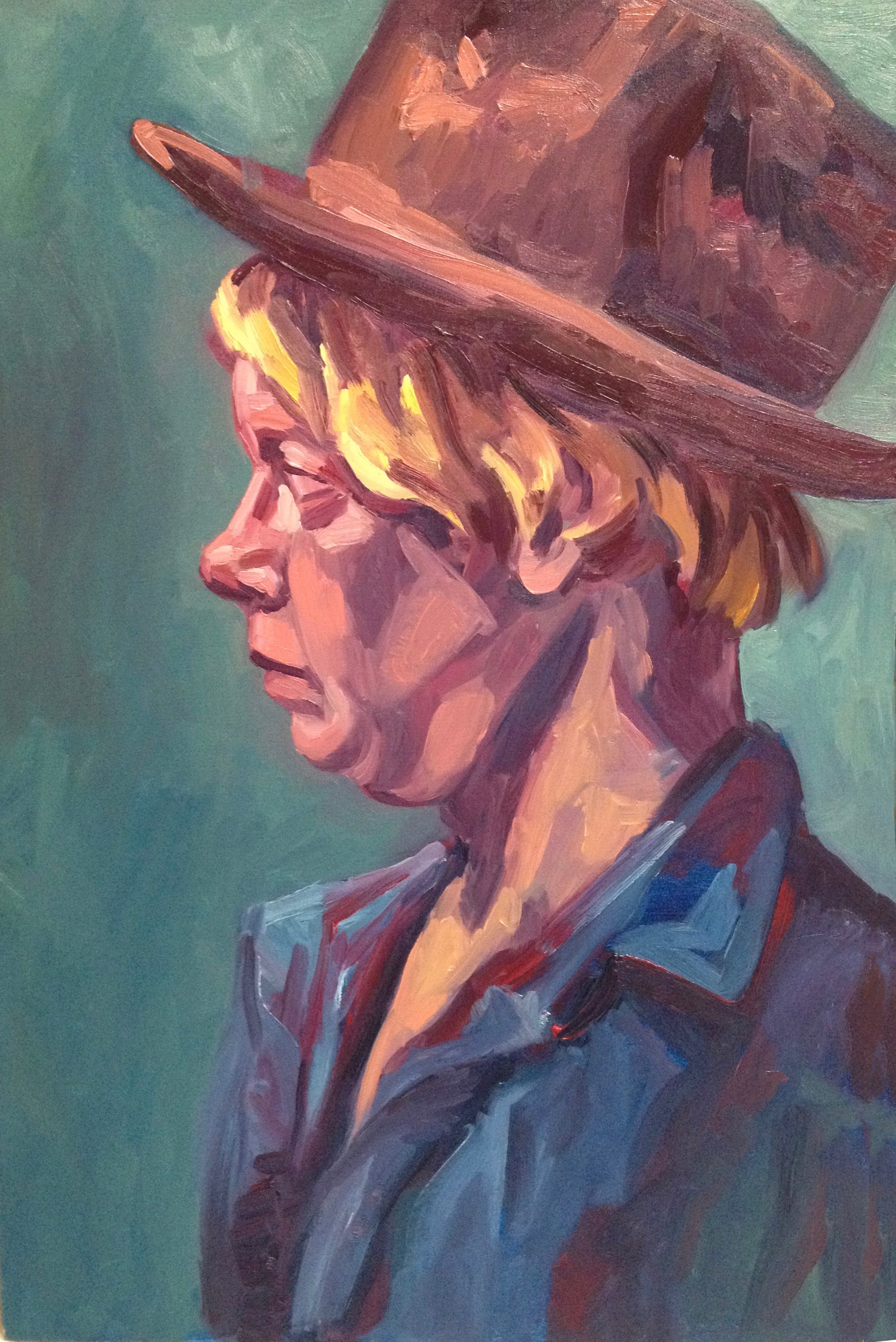portrait with hat