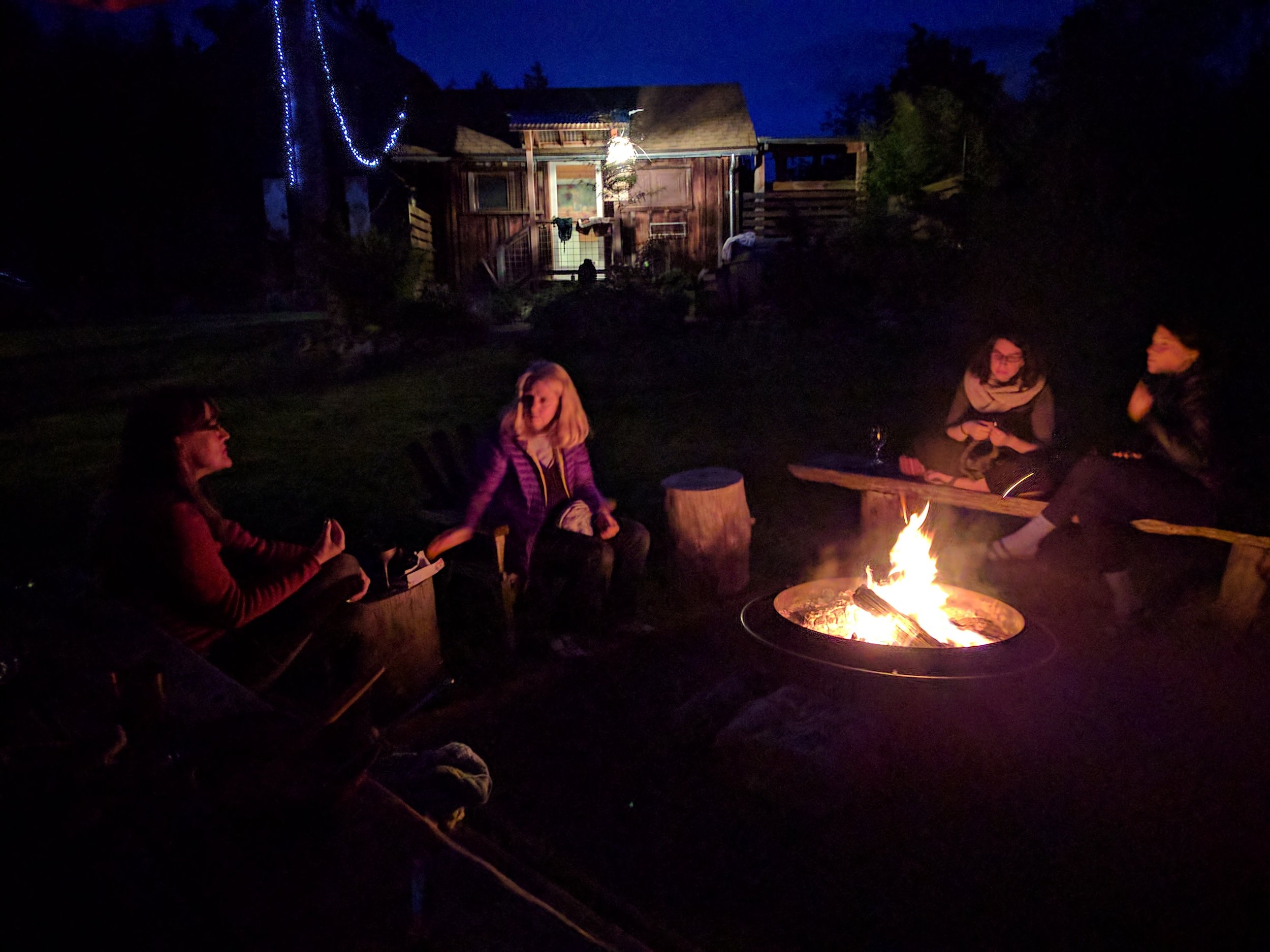  fireside chat at night 