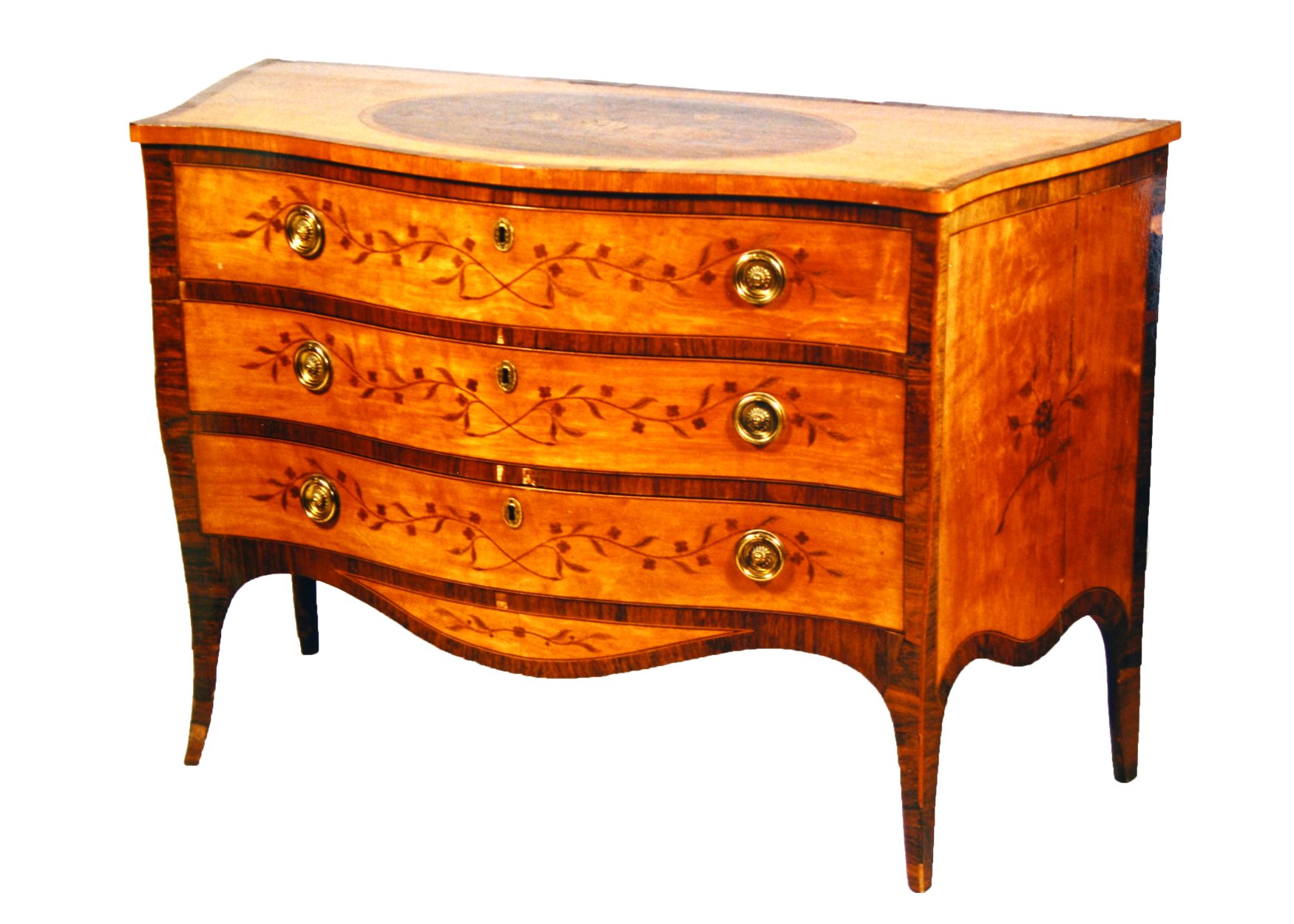 SOLD FOR £36,000 A Geo. III satin-wood & marquetry comode-1.jpg