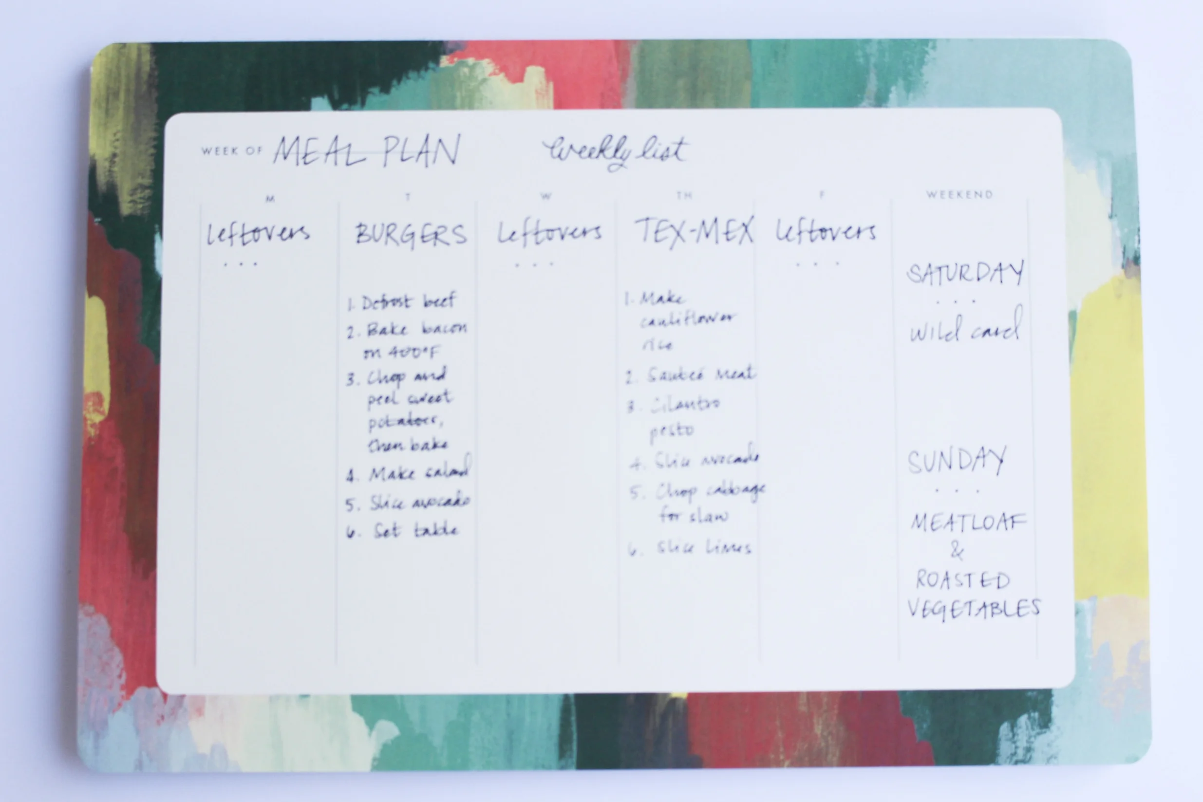 Why a Weekly Menu Will Change Your Life