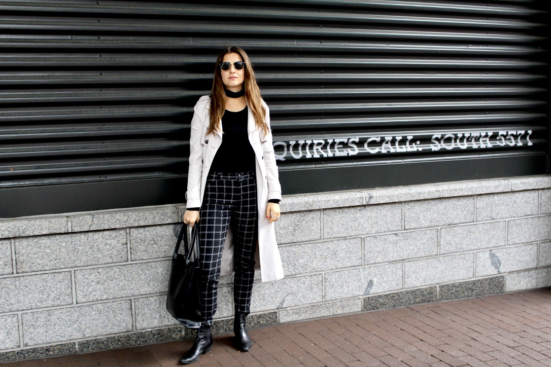 Plaid Pants and a Trench — STYLE NICOLE M. CARUSO