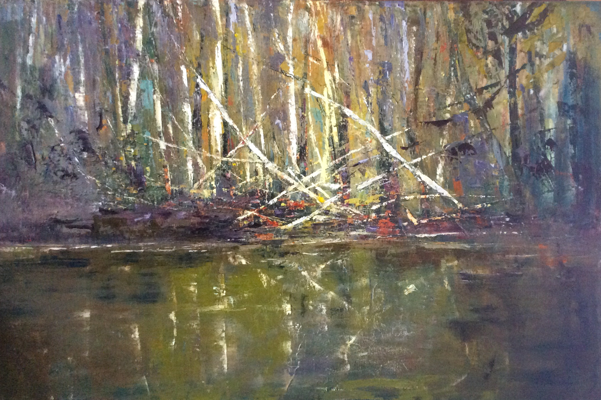 LEANING BIRCHES 30x40 oil