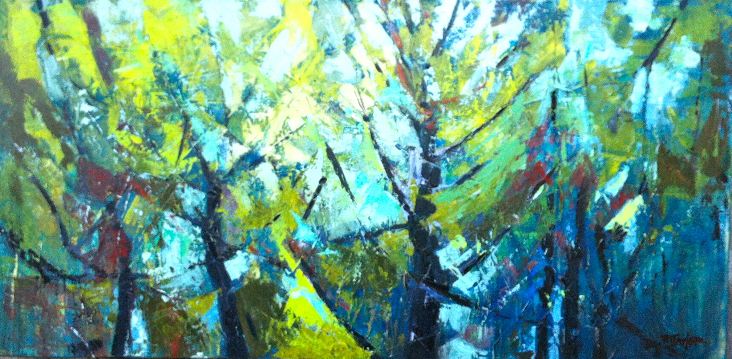 TREE TOPS 24x48 acrylic SOLD