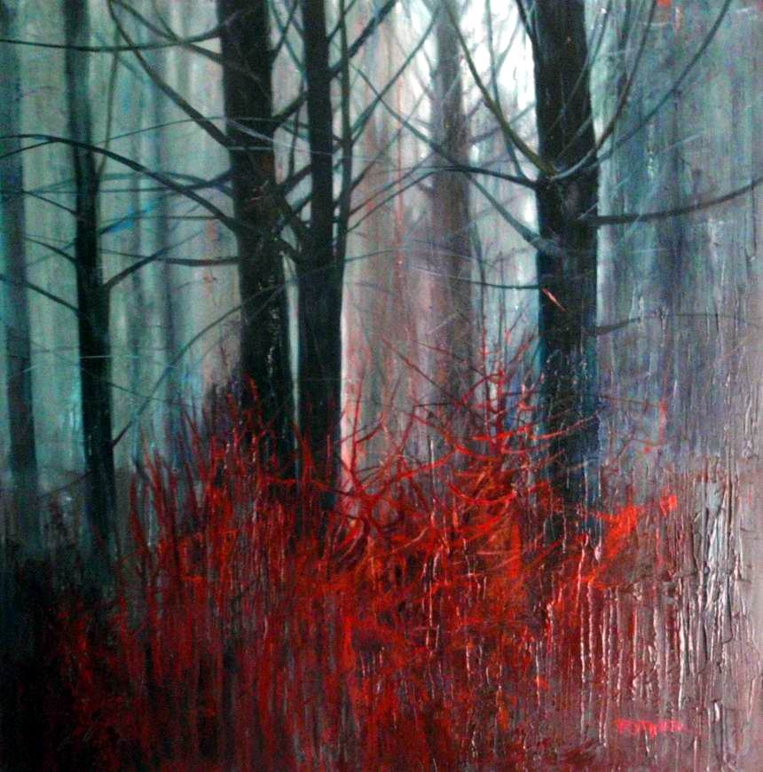 Red twig dogwood 36x36 acrylic SOLD