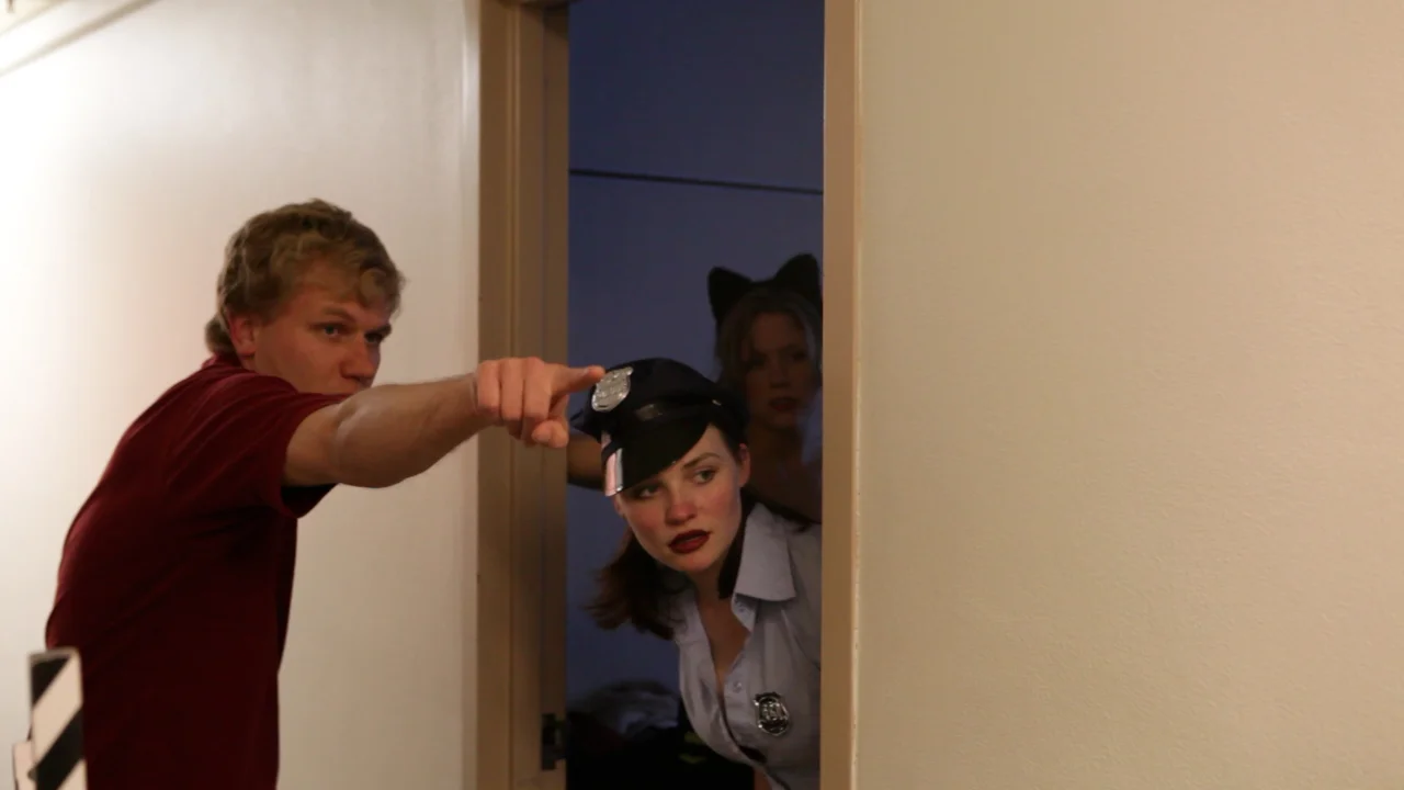 C.B. Jacobson directing Lindsay Kay and Diana Ellie Vin in "This Loneliness"