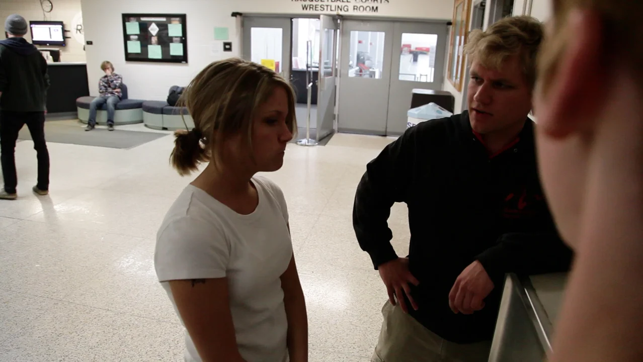 C.B. Jacobson directing Diana Ellie Vin in "This Loneliness"