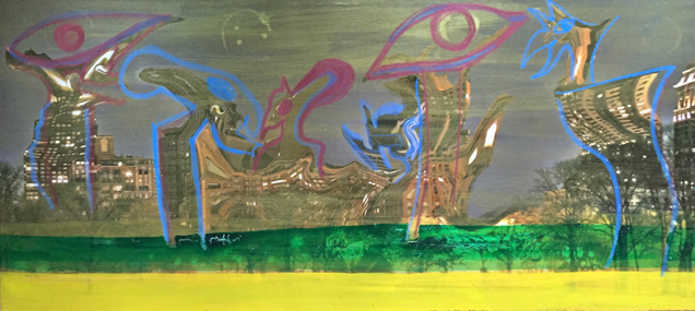 Cantral Park at Night - Collaboration with Agni Zotis - Contact david.barratt@yahoo.com for price