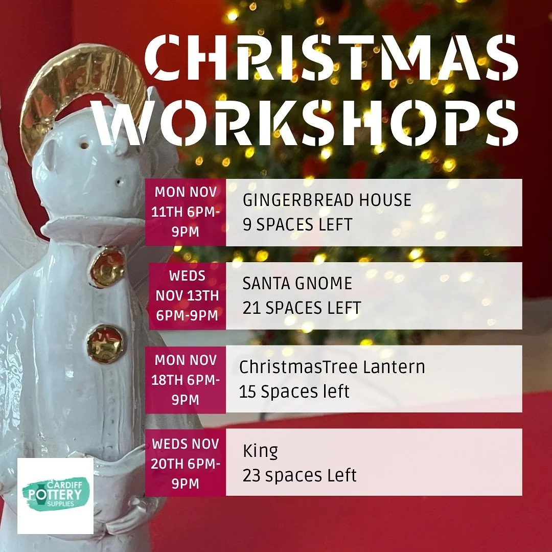 We have had a few emails today about the Christmas workshops over the next 2 weeks some classes are now sold out. Here are the spaces that are left over the next few weeks we will update later November/ December. We look forward to seeing you in the