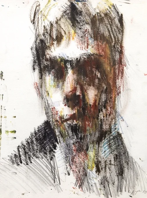 Self portrait, 2010 oil on paper Ruth Bochard Self Portrait Collection