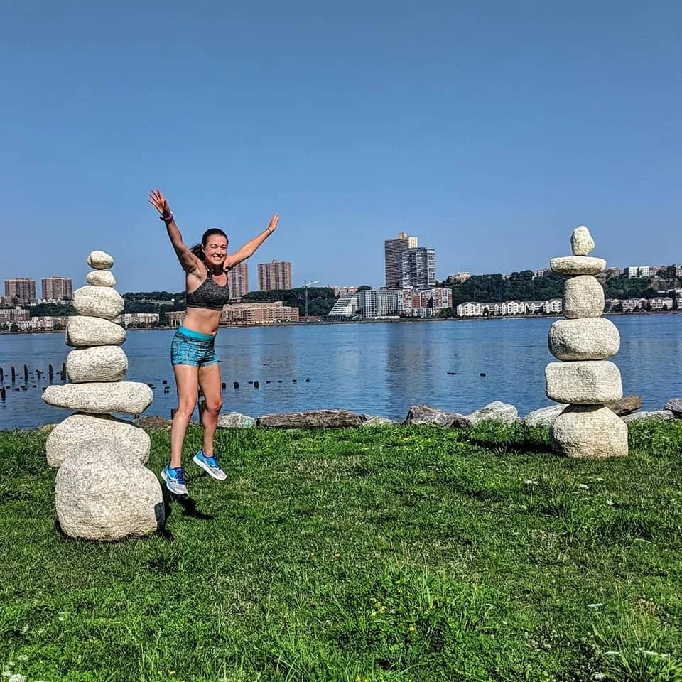 Jumping for joy that I can run without shin pain!