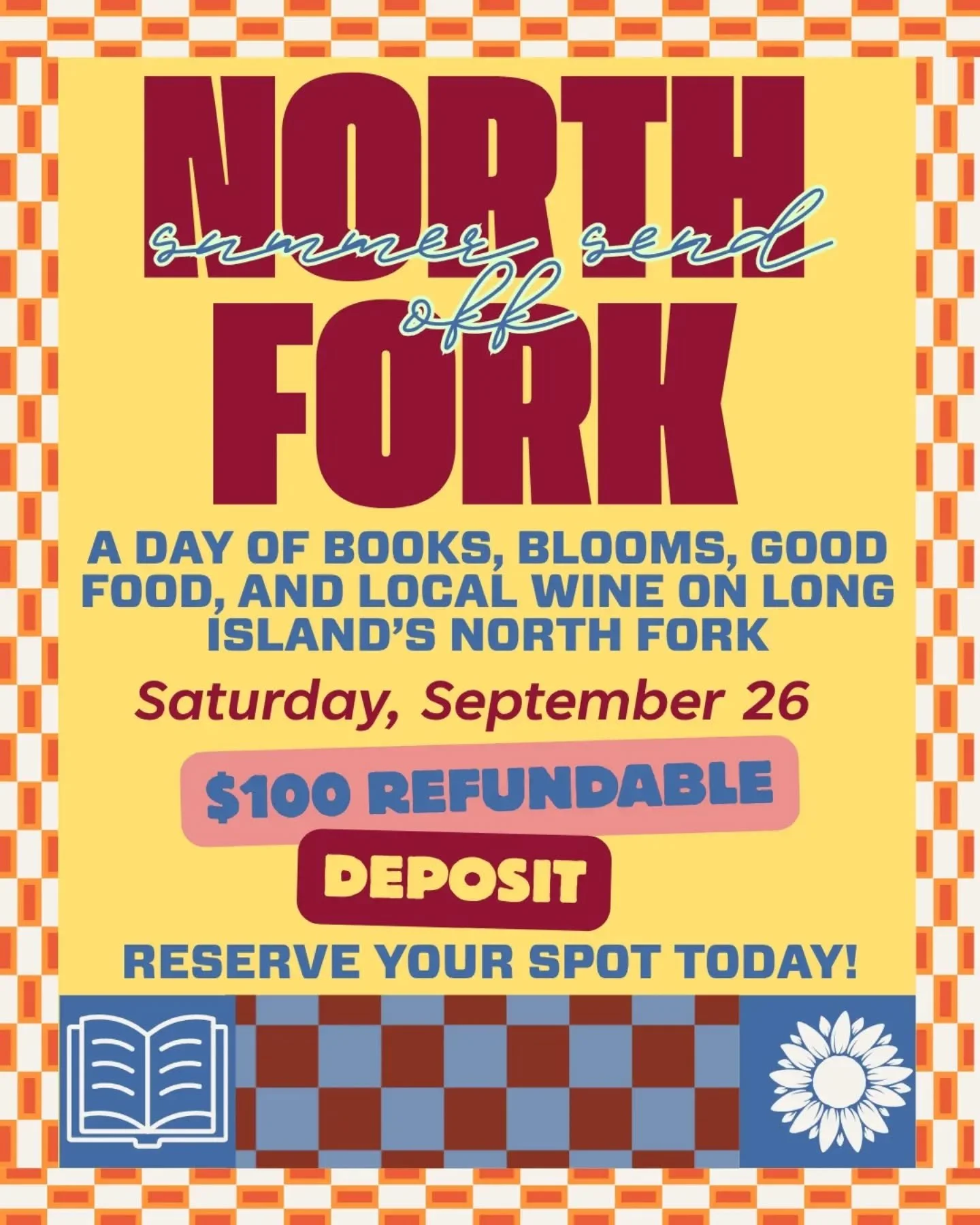 This one is really special to me. I&rsquo;m bringing Booked home to Long Island!

We&rsquo;re spending a full day on the North Fork, during the best time of the year! Come enjoy brunch tucked inside a cozy local bookstore, creating your own bouquet a
