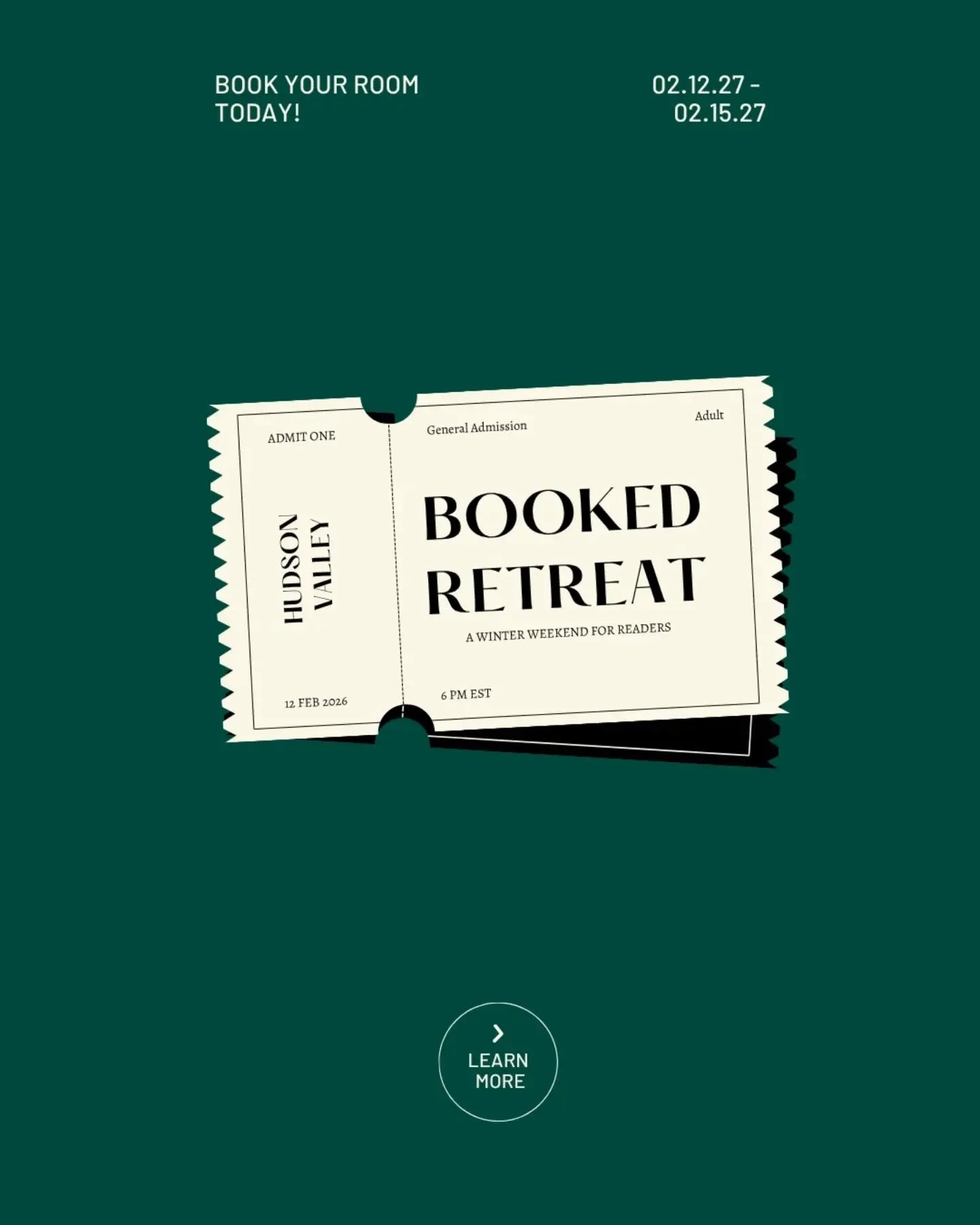Tickets are officially live for Booked's first retreat, Chicks Get Lit! A winter retreat in Kingston, NY for Valentine's Day Weekend. Join fellow readers, crafters and creatives for a relaxing and restorative weekend in the Hudson Valley. February 12