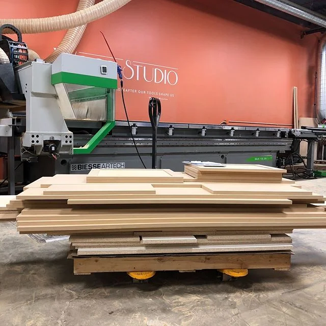 Let’s face it, your time is more valuable than standing behind a saw cutting squares... we can cut just about anything and it will probably be less expensive than you think. Basic cabinet parts and doors with dependable rate and turnaround with CNC quality precision! DM for more info! #cuttosize