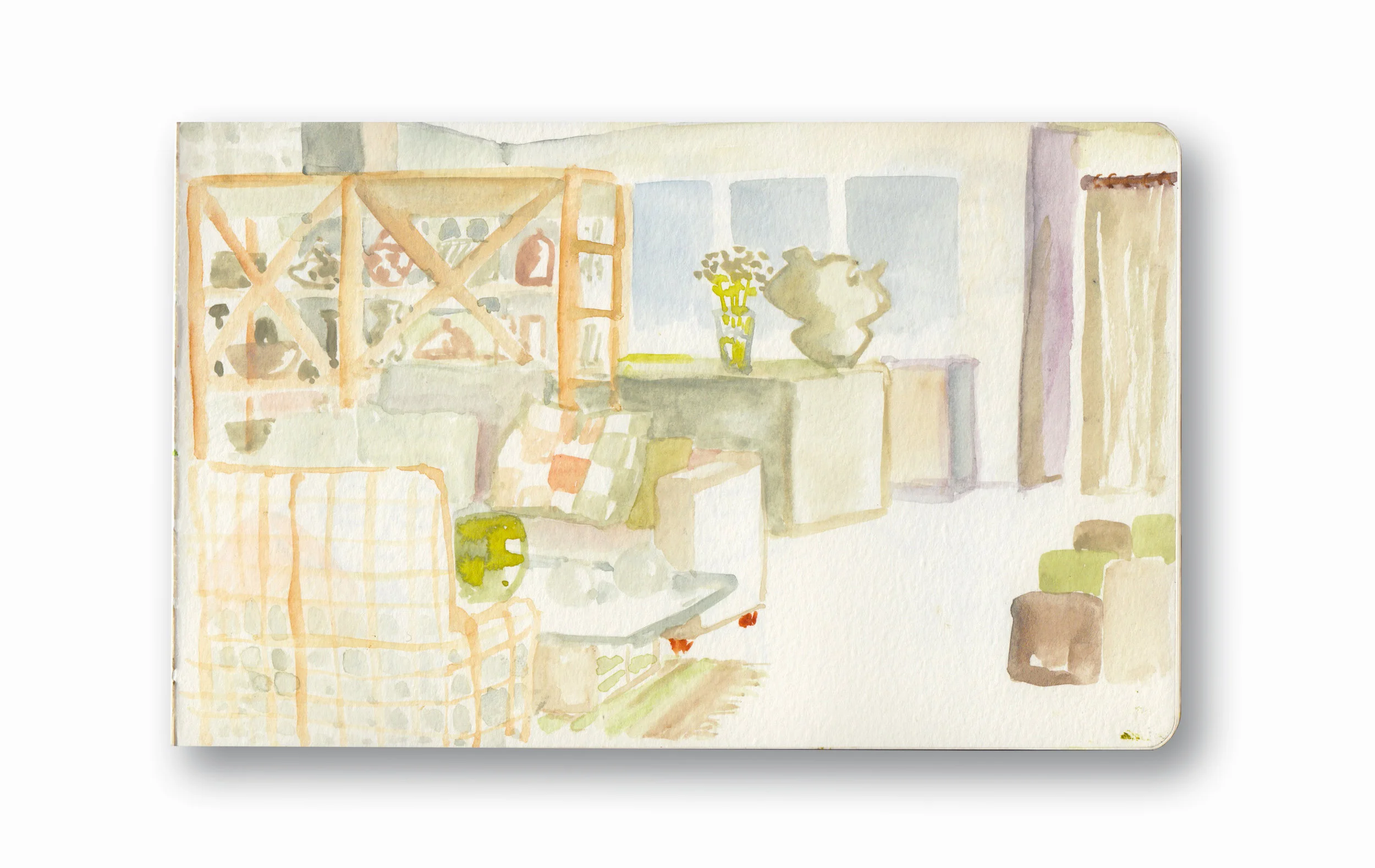 The Downey’s House - Durban, Sa Watercolor & Gouache - MOleskine Sketchbook 5 x 8.25”