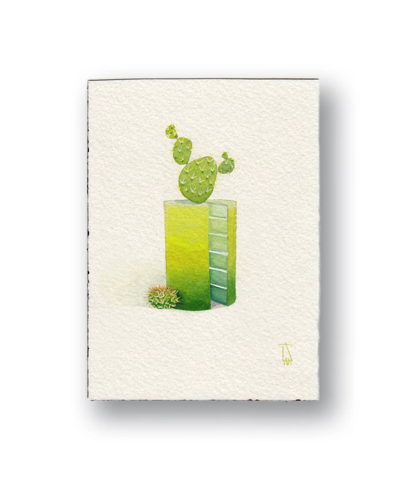 Cactus Cake Gouache 2.5 x 4”