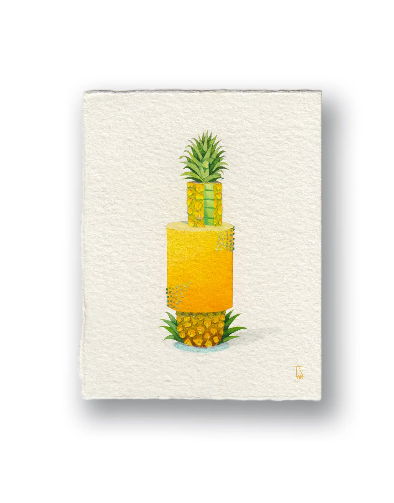 PineApple Cake Gouache 3 x 4”