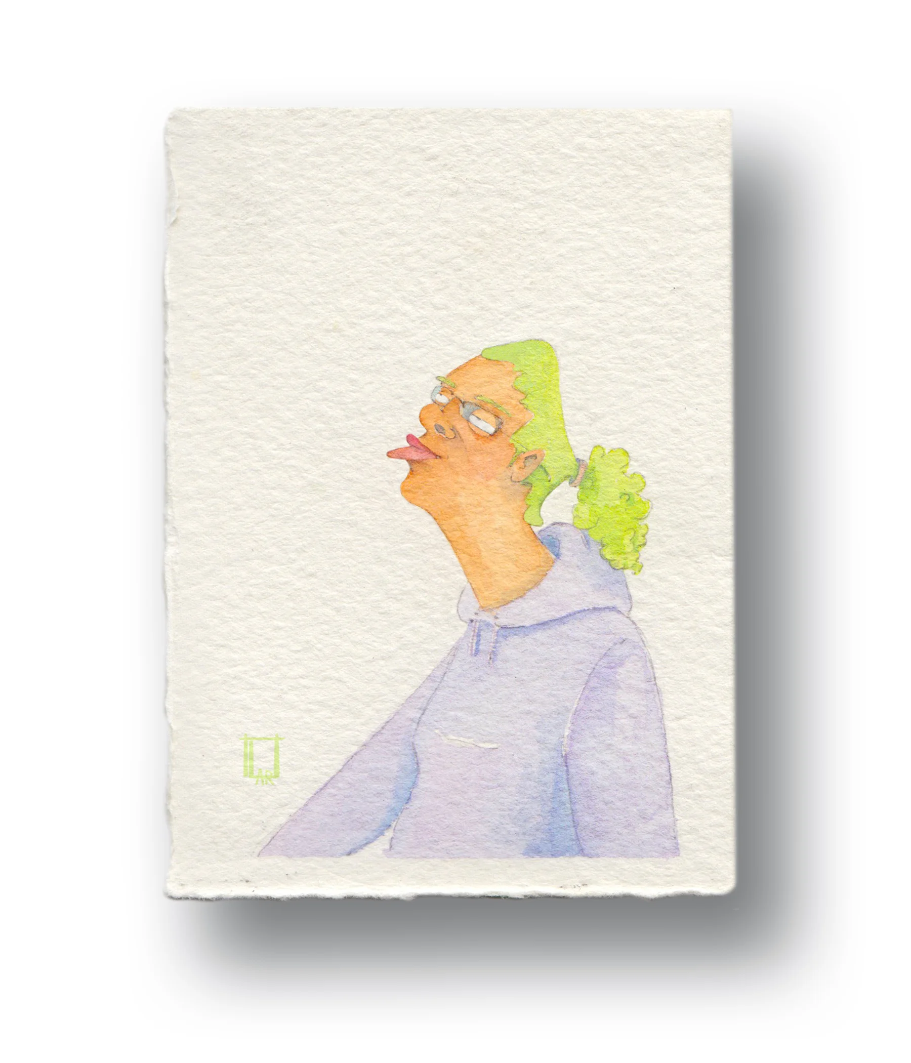 IN the AirportGouache &amp; Watercolor3 x 4.5”