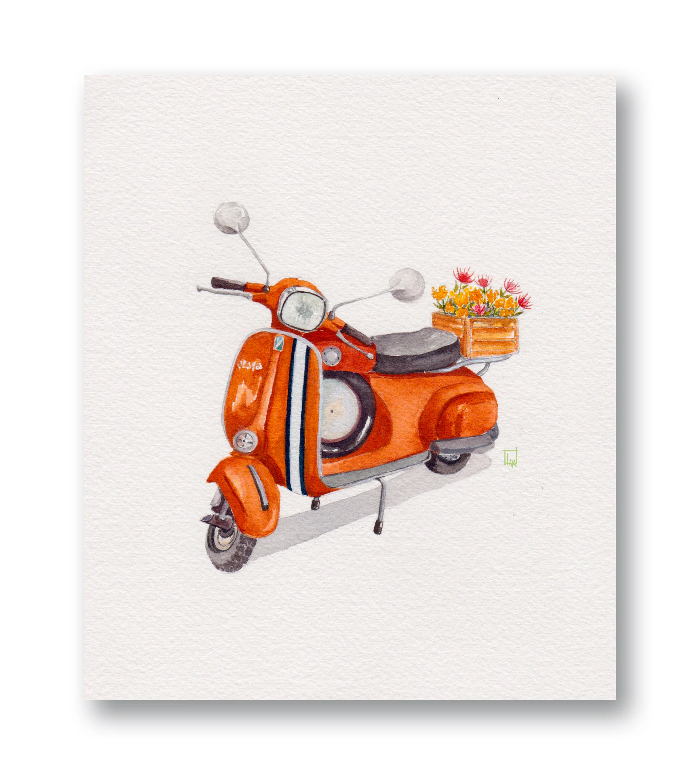 Orange Vespa