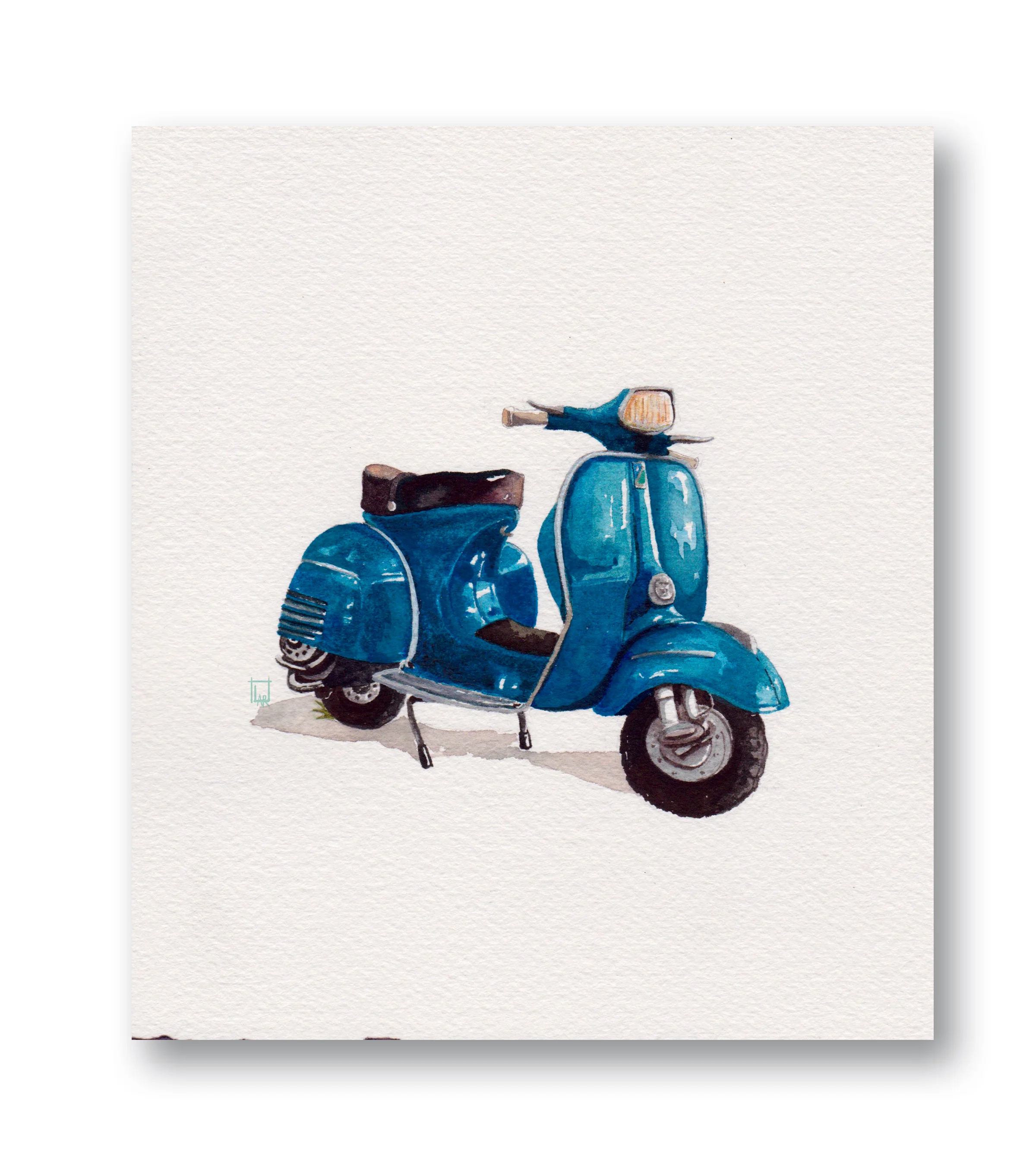 Blue Vespa