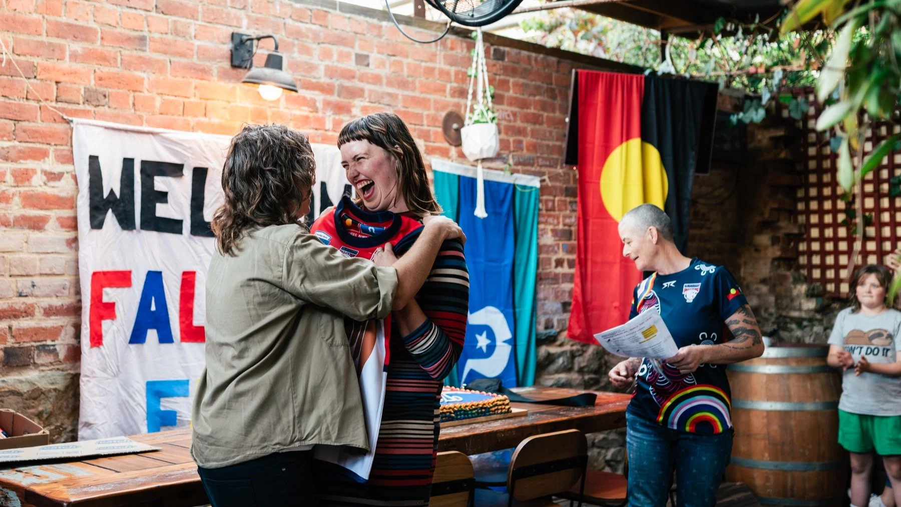 Pure joy as the Mount Alexander Falcons 2026 season officially takes flight* new players, a strong coaching team, very good-looking jumpers, and some generous new sponsors joining the crew. (Plus cake from Grist, which has already secured MVP by the 