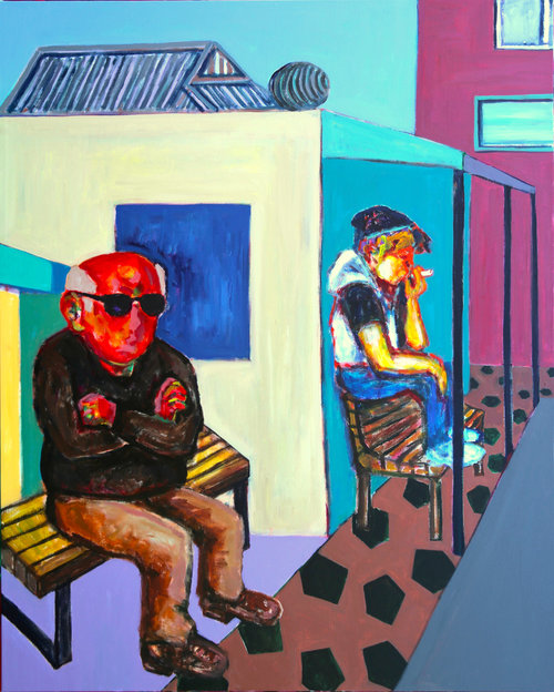 Jaedon Shin 18 Aug - 6 Sep In this series of paintings, Jaedon Shin has captured the essence of life in and around Burke Road.Within the bustle and colour of the external life encompassing cafés, auctions and shopping, he has depicted the internal life of individuals, expressing the suspense and concentration of those attending an auction, the engagement of those in a café, and the blandness and non-engagement of those on the street.The strong, solid, vivid colours contrast with the monotony of their everyday lives. http://www.shinjaedon.com/